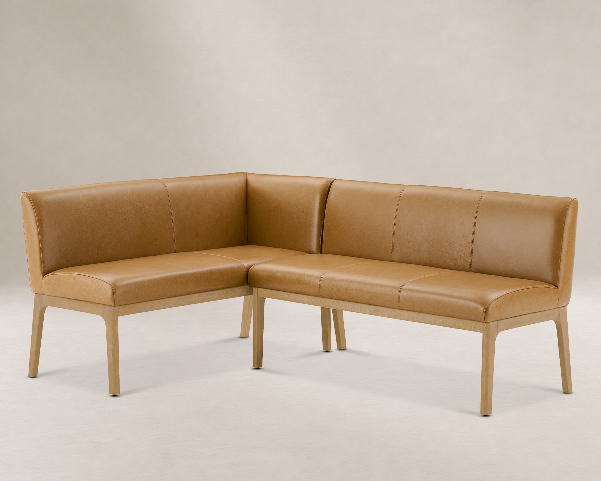 Elliot Leather L-Shape Banquette 1