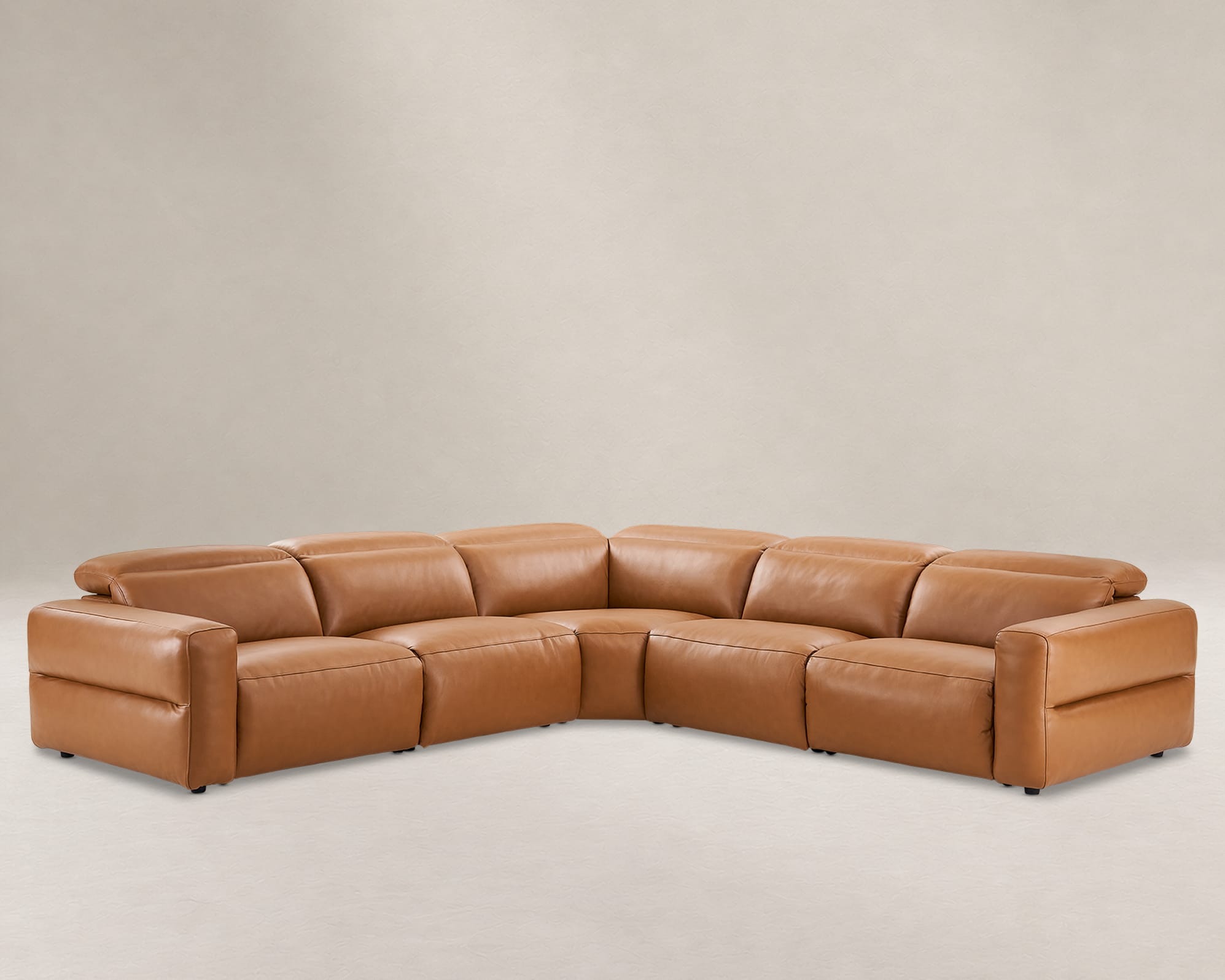 Jaron Leather Recliner L-Shaped Sofa 2