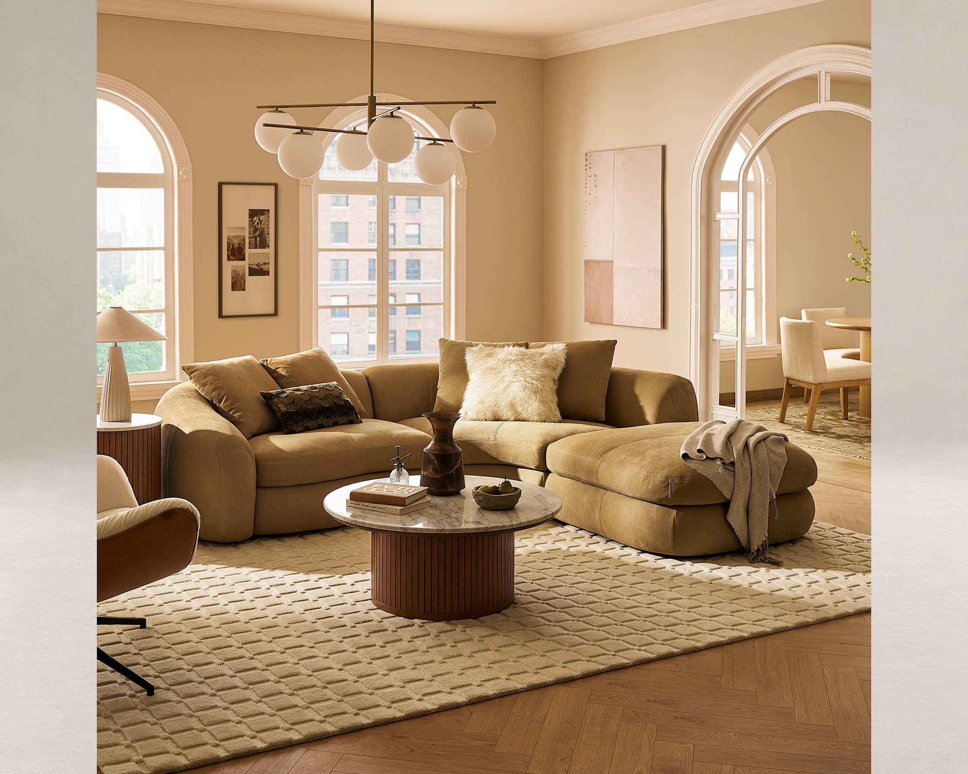 Fable Leather Side Ottoman 1