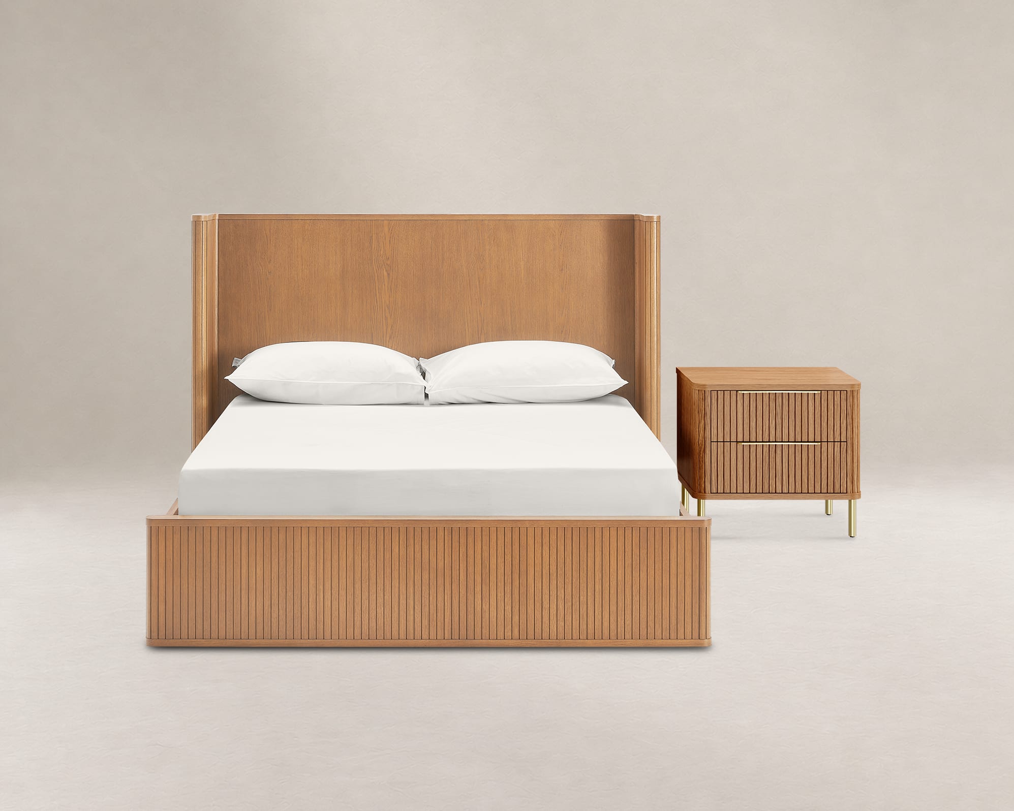 Harper Bed with Bedside Table Set 0