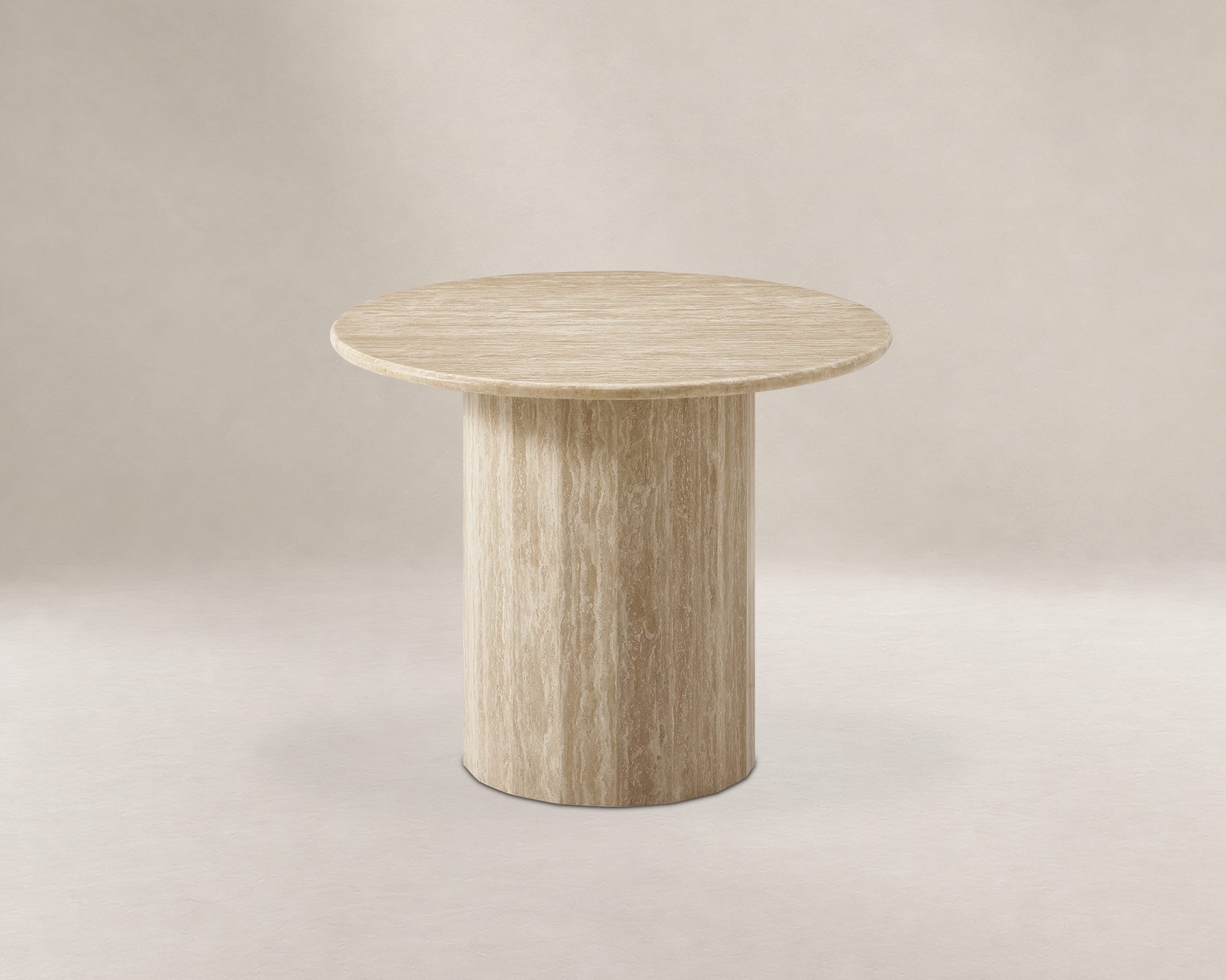 Belmont Travertine Round Dining Table 1