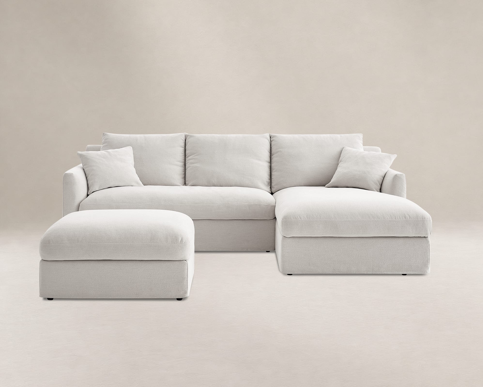 Agnes Slipcover Storage Chaise Sectional Sofa with Ottoman 2
