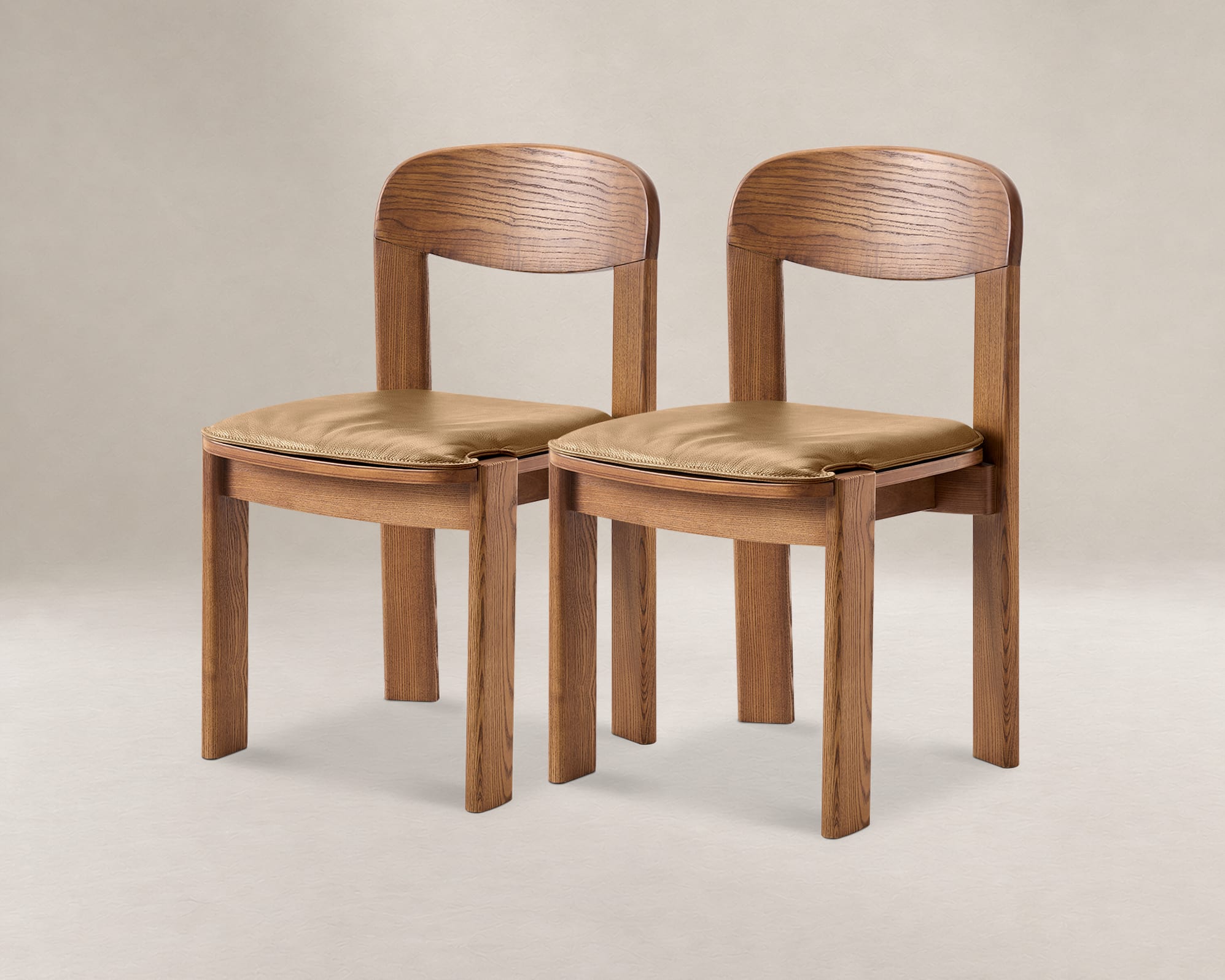 Anya Leather Dining Chair Set of 2 1