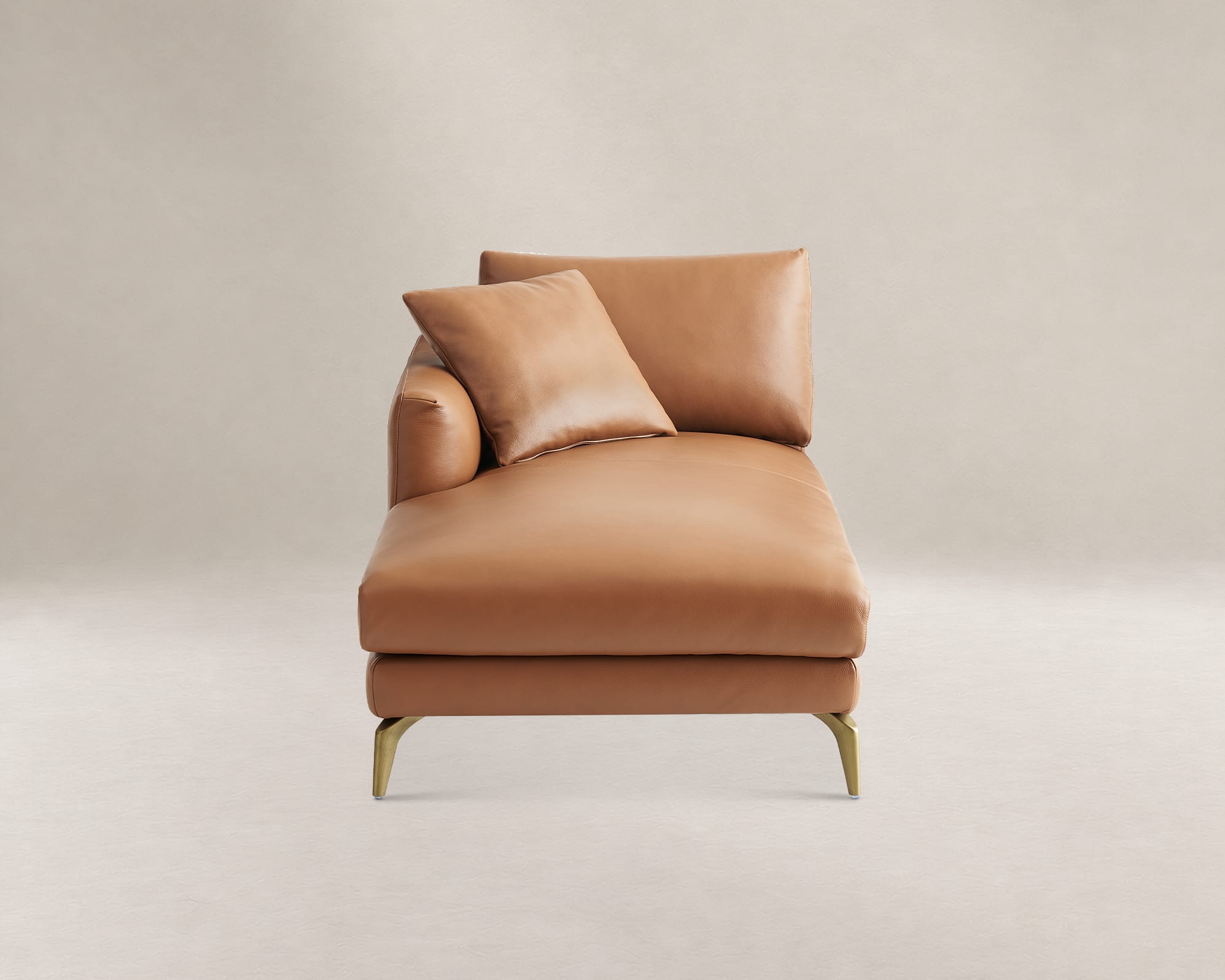 Lena Leather Left Chaise Sofa 0