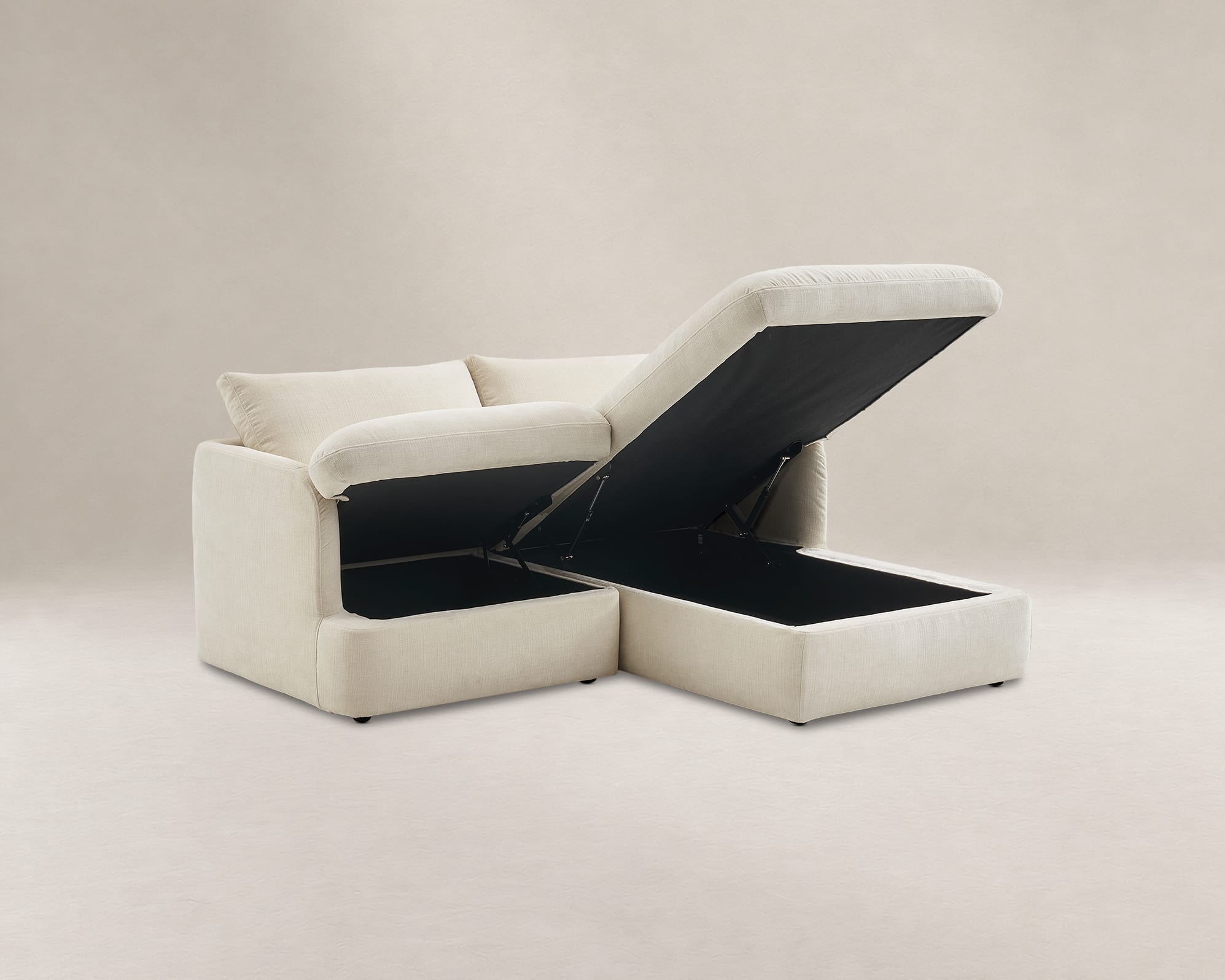Ollie Storage Small Chaise Sectional Sofa 3