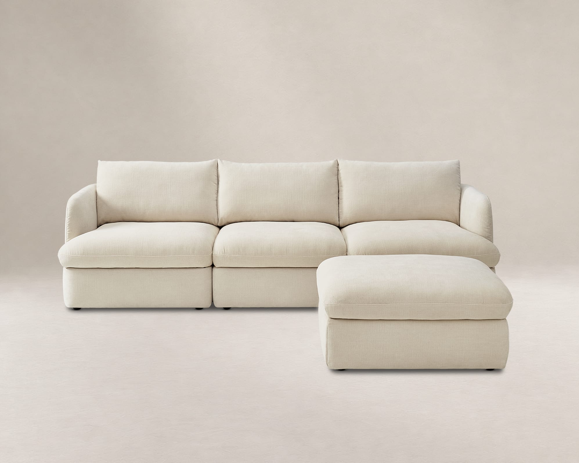Ollie Storage Extended 3 Seater Sofa with Ottoman 2