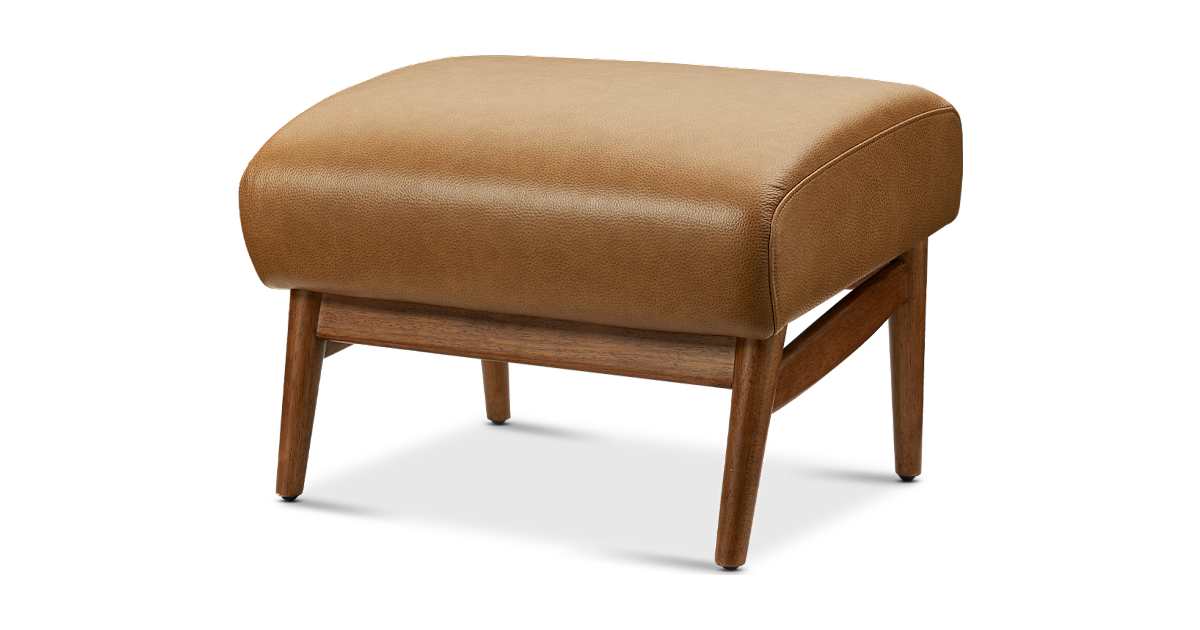 Desmond Leather Ottoman | Castlery US