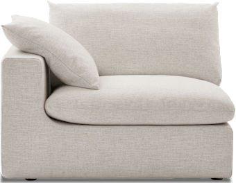 Dawson Left Arm Sofa, (Textured Linen Weave) Cream