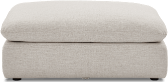 Dawson Ottoman 114cm, (Textured Linen Weave) Cream