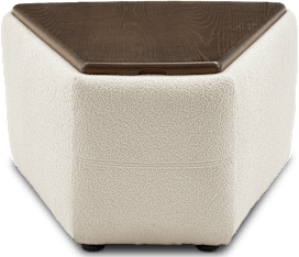 Auburn Wedge Storage Console, Performance Chalk Bouclé (Walnut) (Version 2)