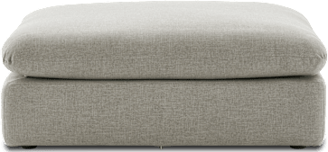 Dawson Large Ottoman 114cm, (Textured Linen Weave) Medium Grey