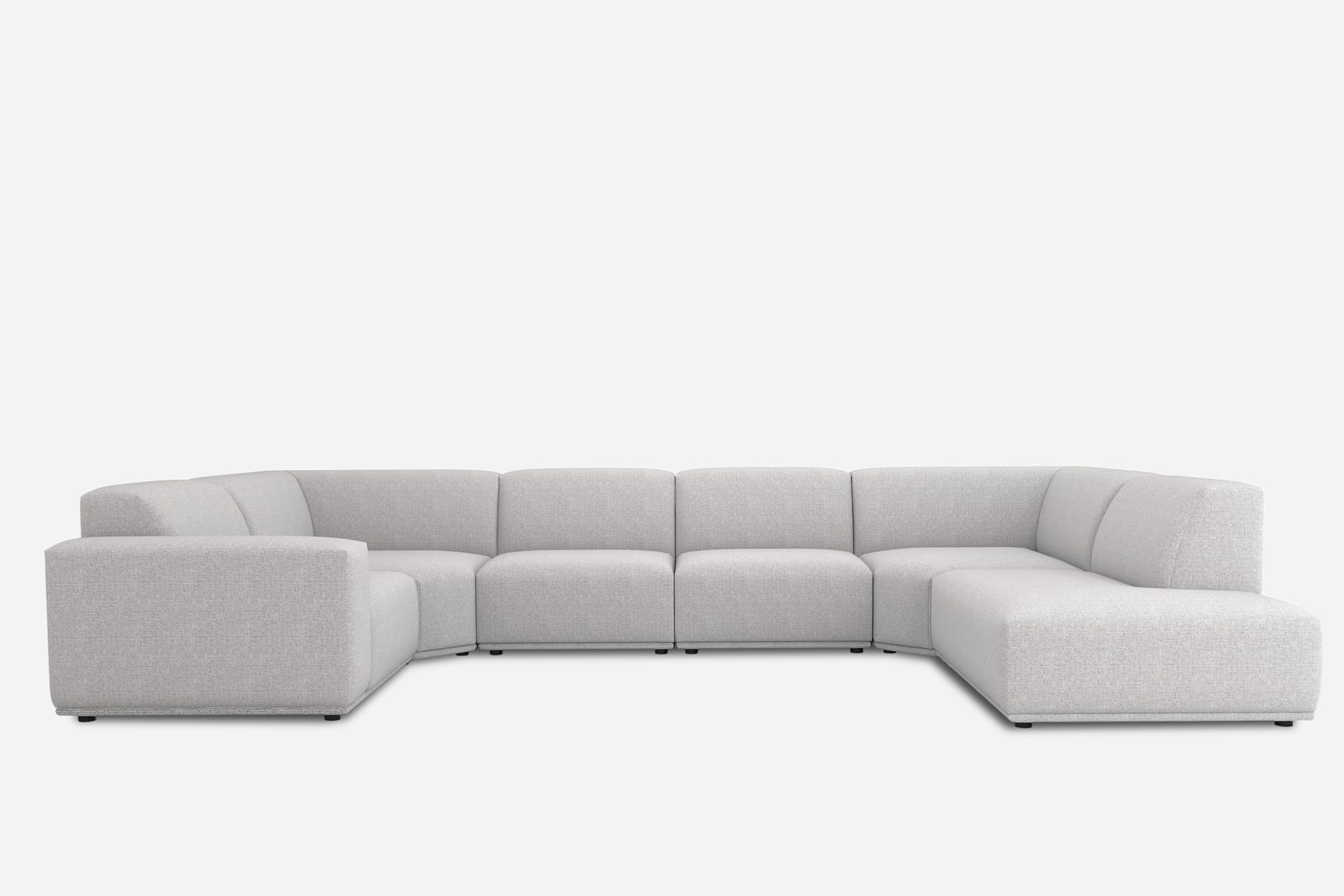 Todd U Shape Sectional Sofa With Chaise Right Facing Light Grey Castlery Australia Todd U Shape Sectional Sofa With Chaise, Best Modular Sofa Bed Australia