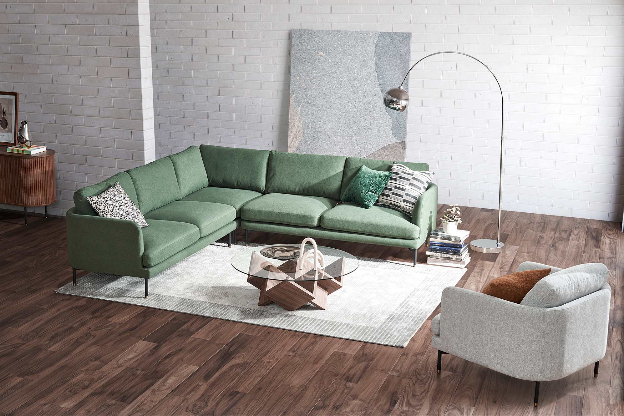 Pebble L-Shape Sectional Couch 4
