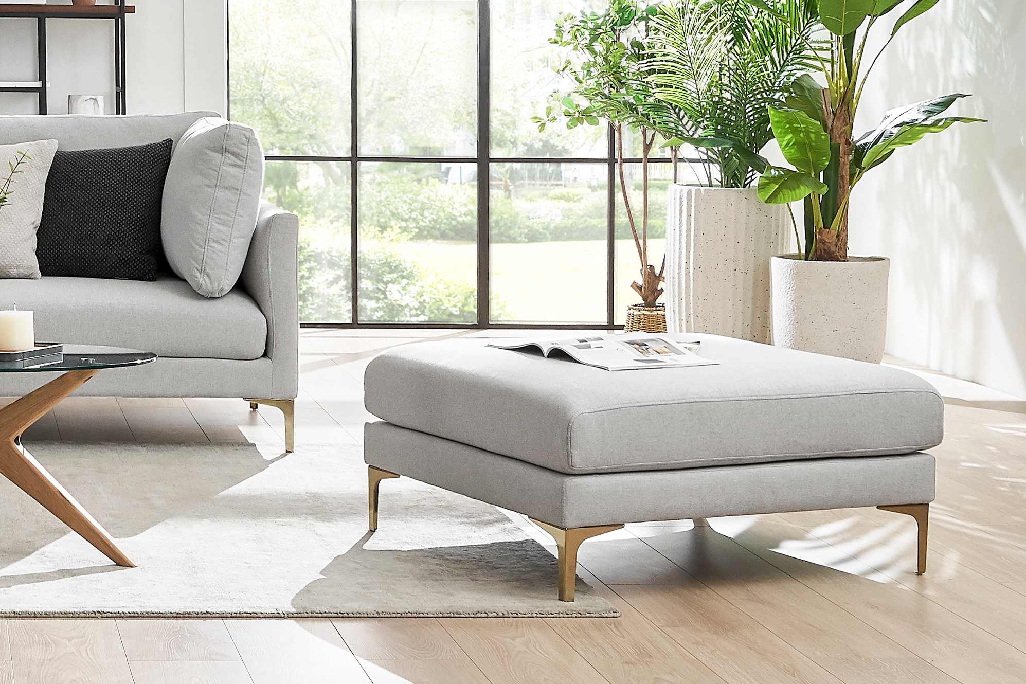 Adams Couch with Ottoman 4