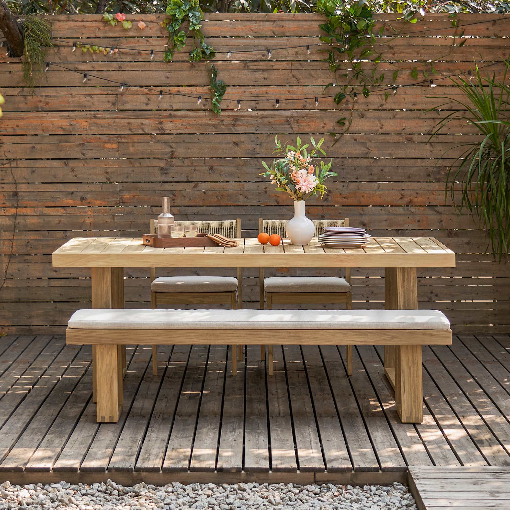 Rio Outdoor Dining Bench 4