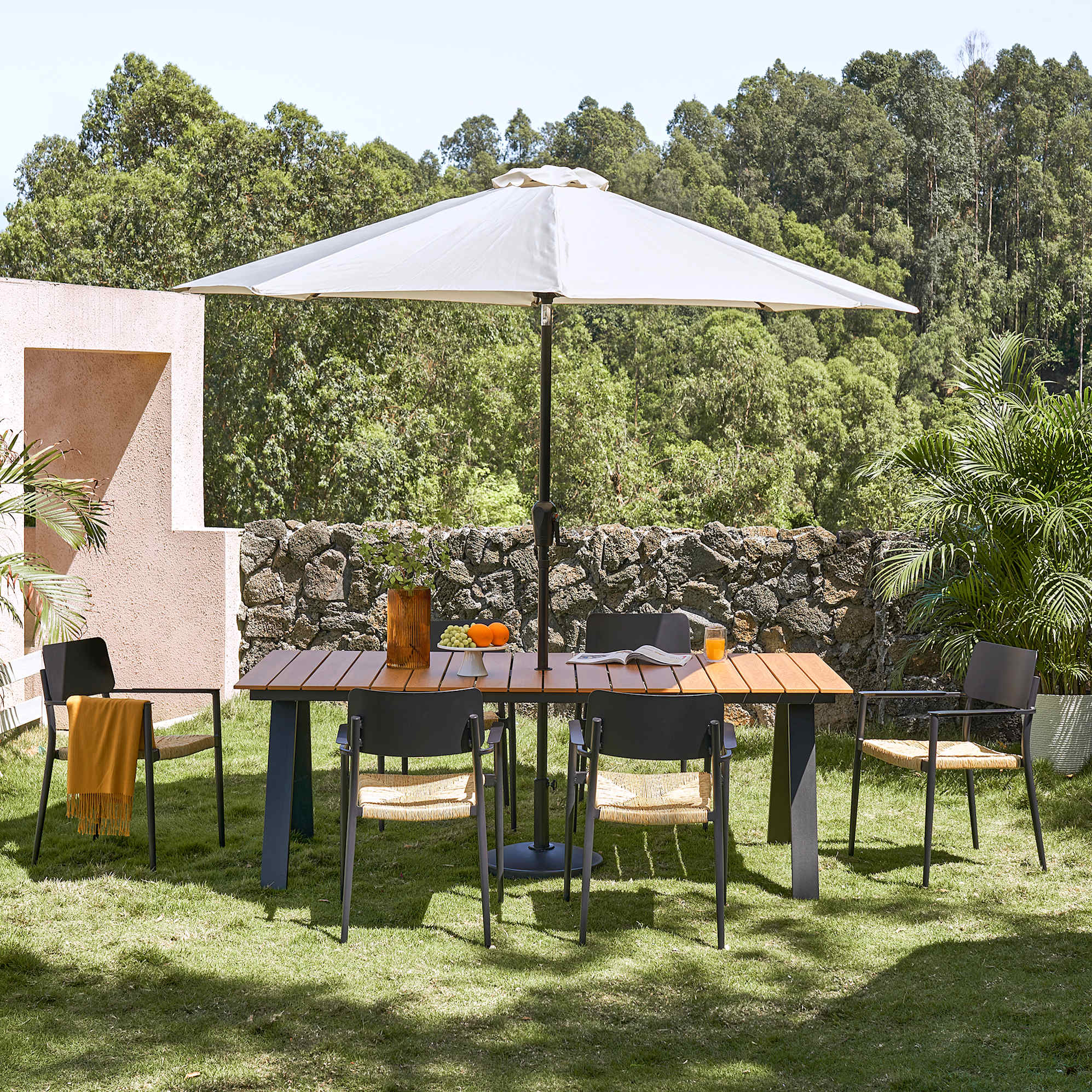 Newport Stackable Outdoor Dining Chair Set 4