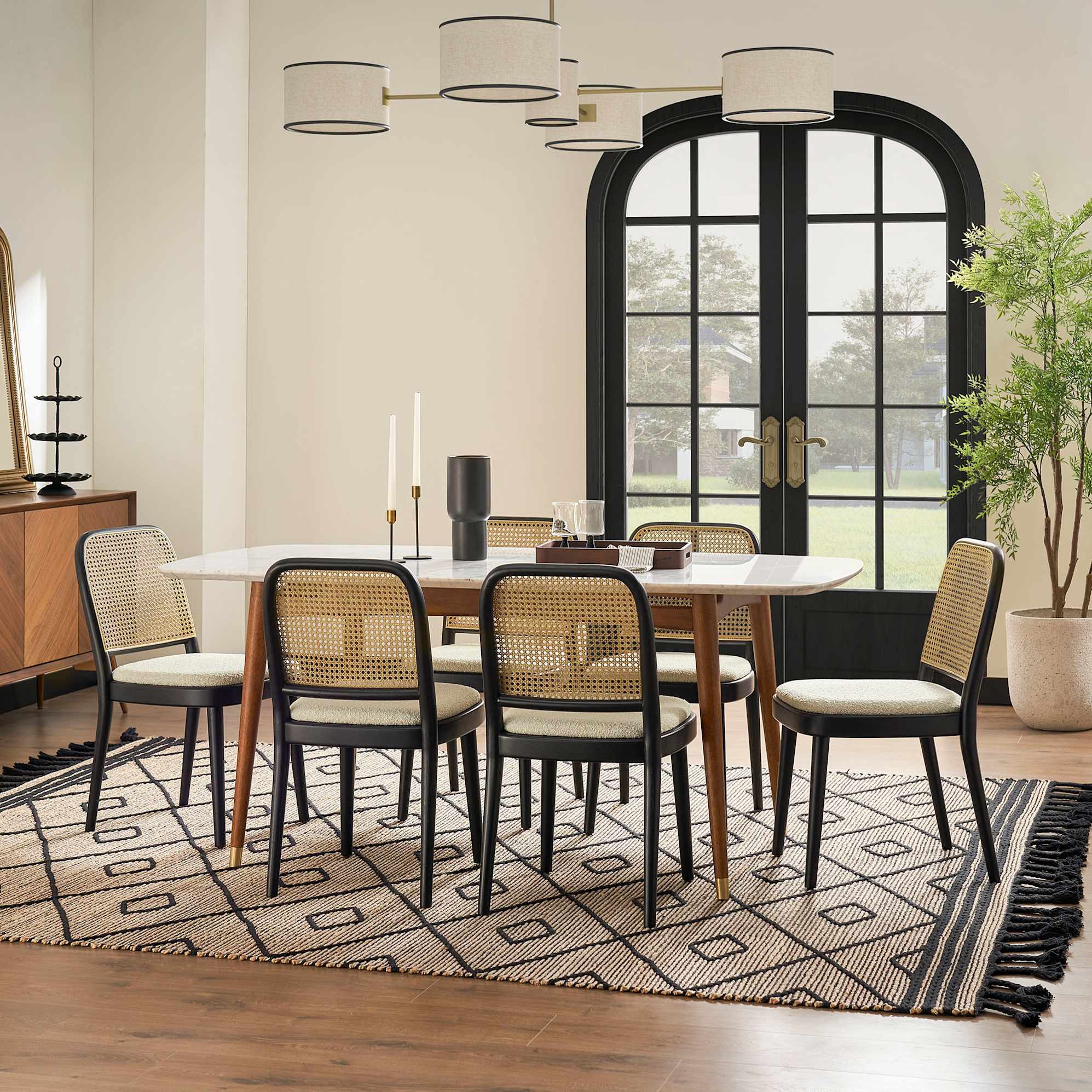 Edith Cane Chair, Black 2