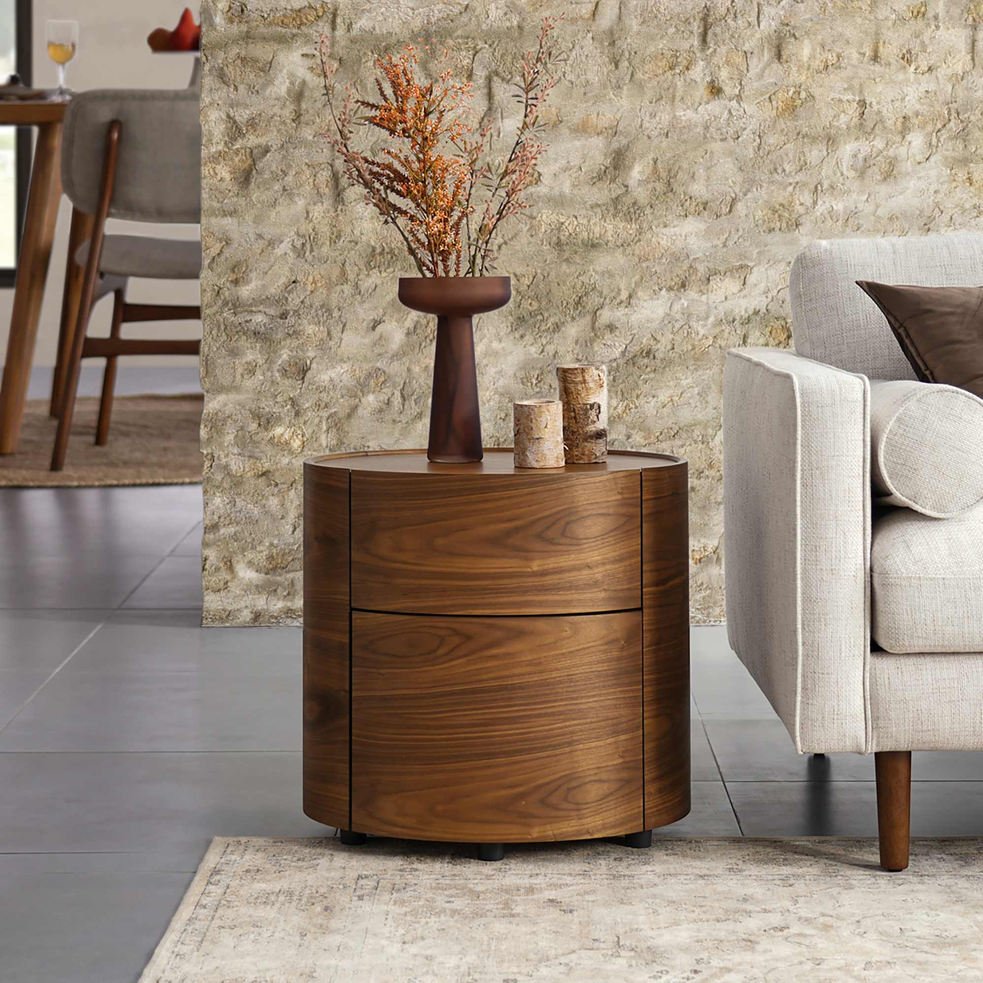 Dawson Bed with Mika Side Table Set 4