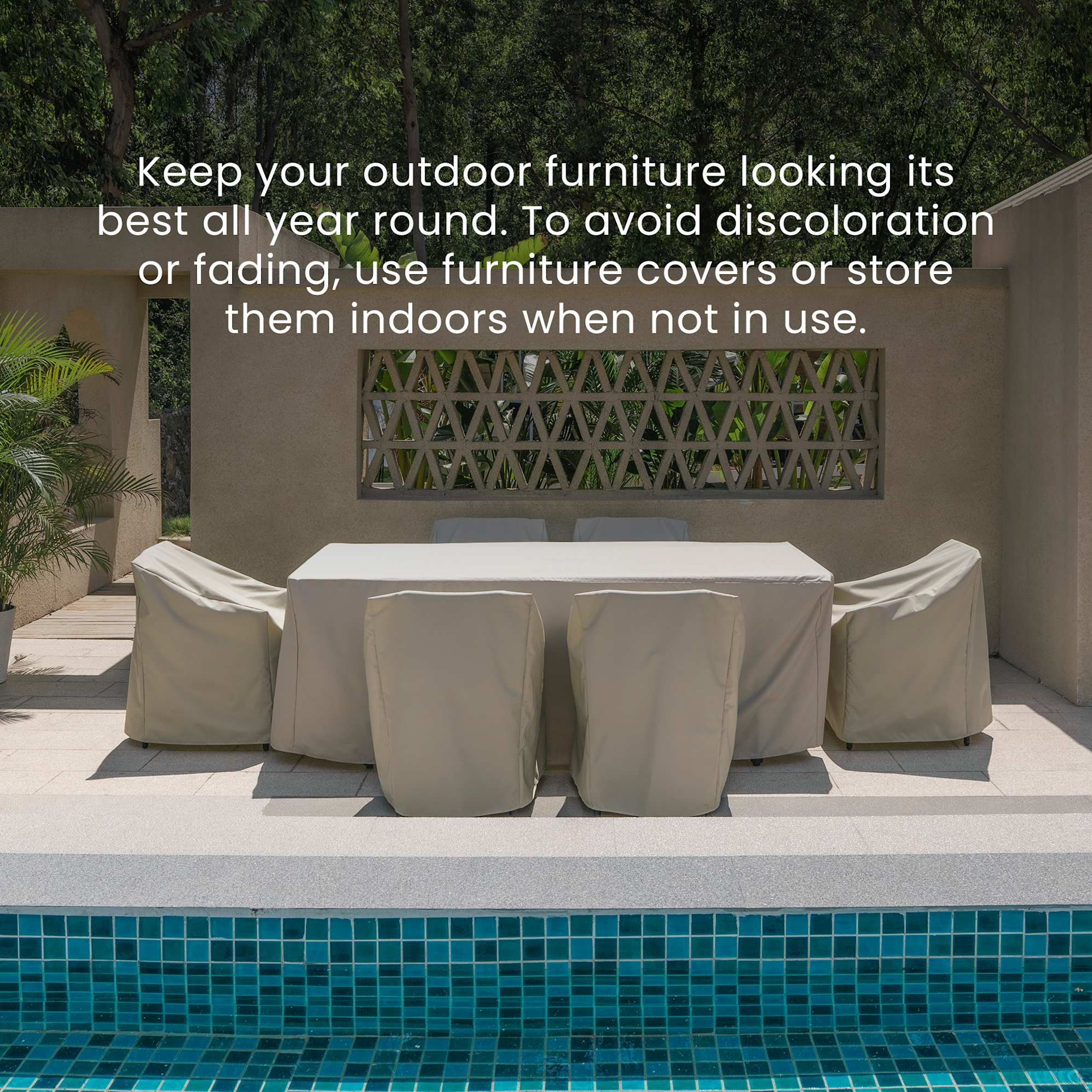 Como Outdoor Dining Chair Set Cover 3