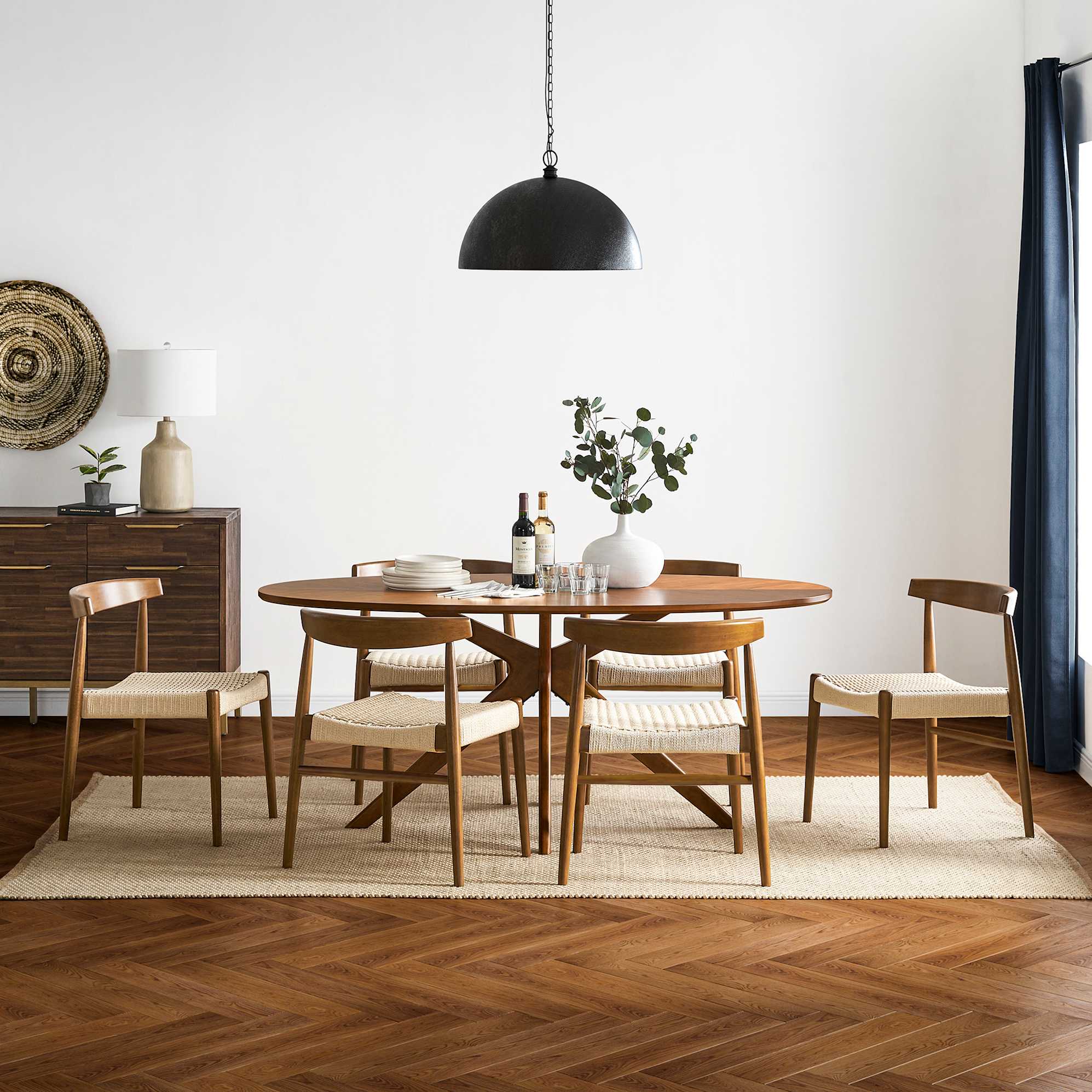 Brighton Oval Dining Table with Austen Chair Set 2