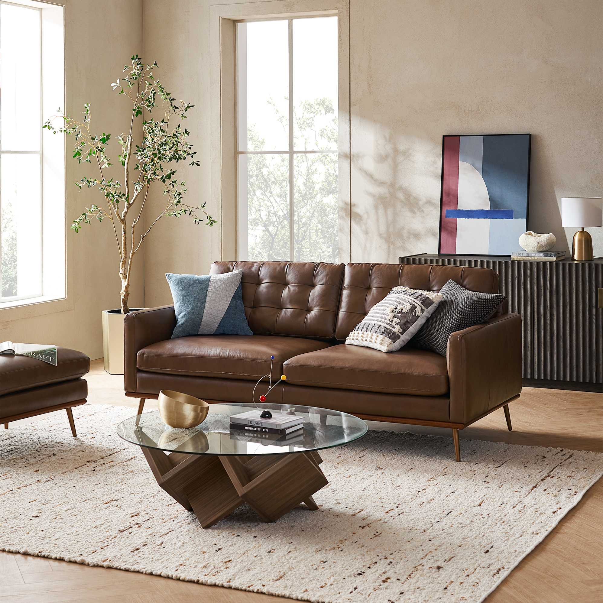 Isaac Leather Sofa 3