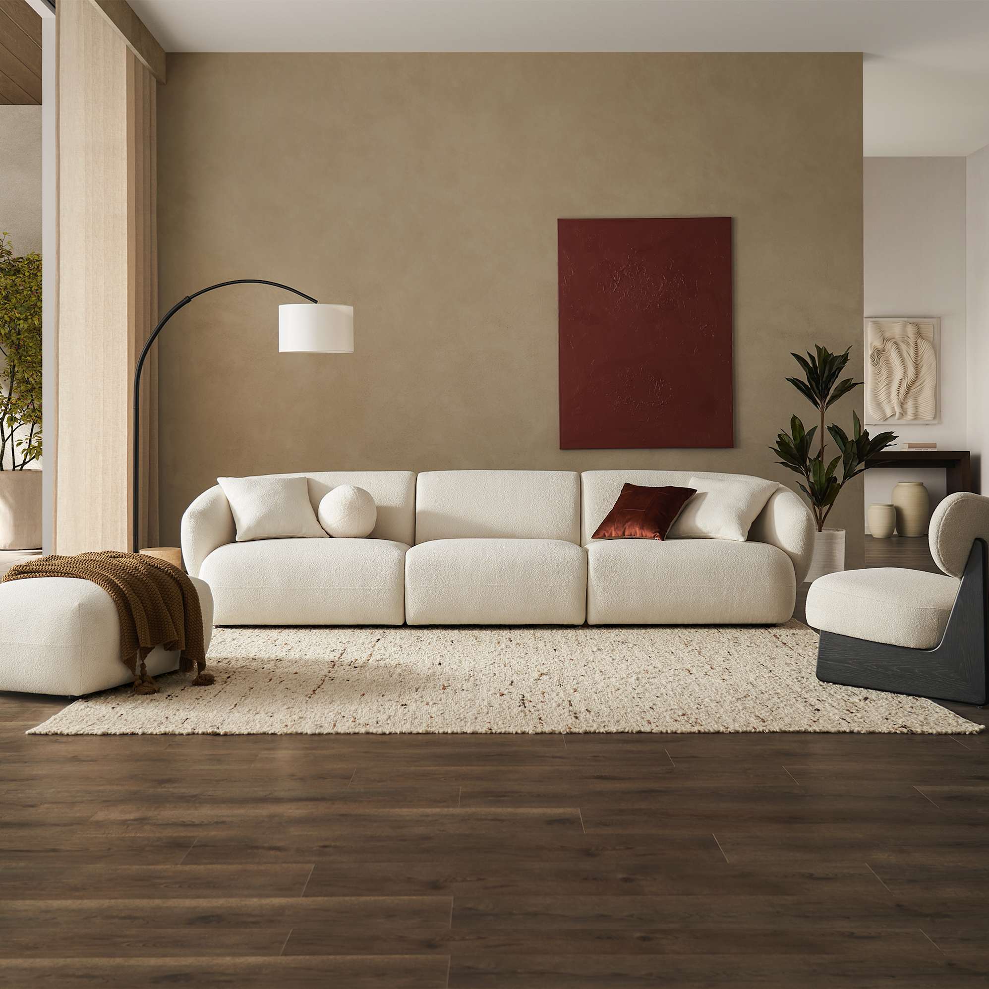 Auburn Performance Fabric Armless Couch 2