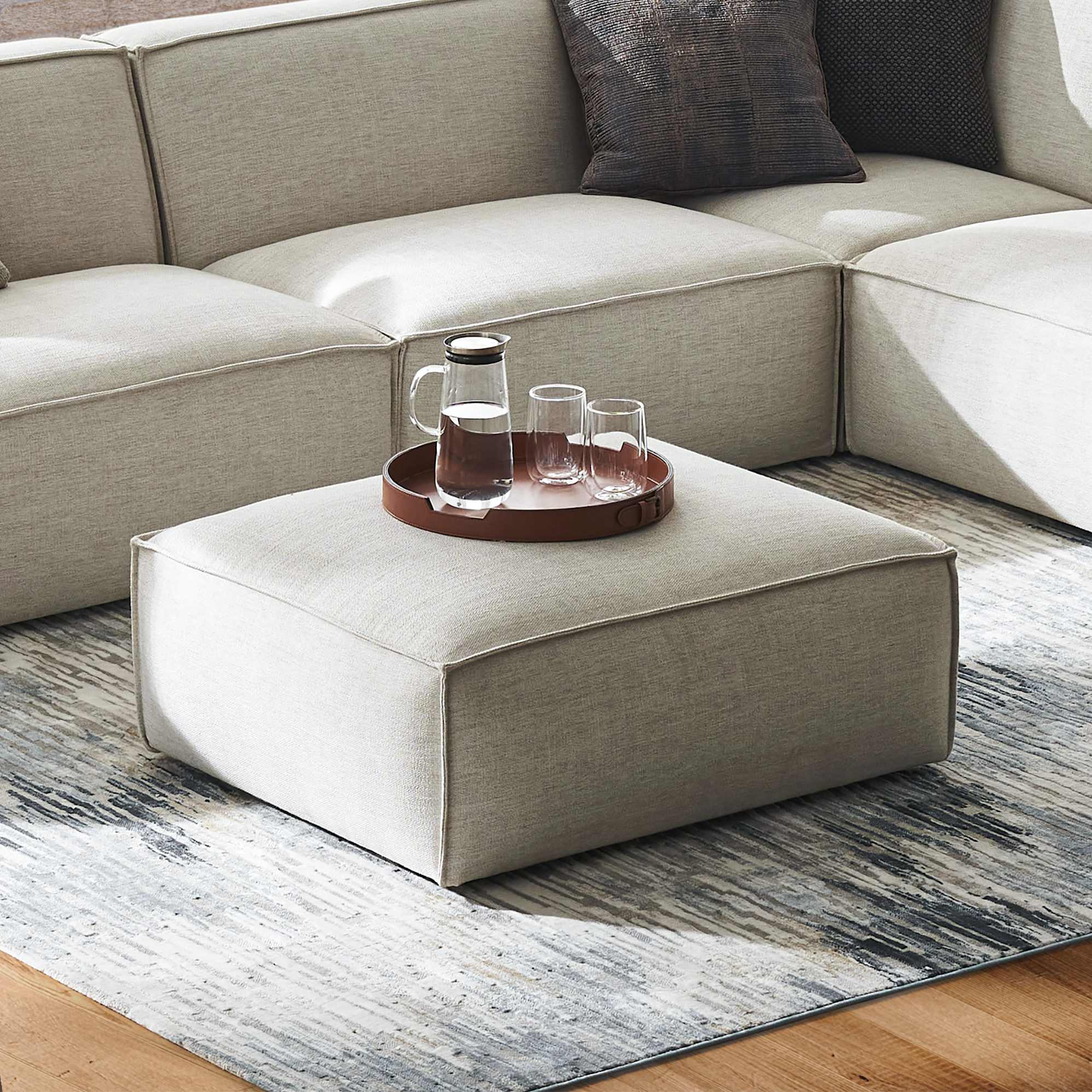 Jonathan Extended Sofa with Ottoman 4