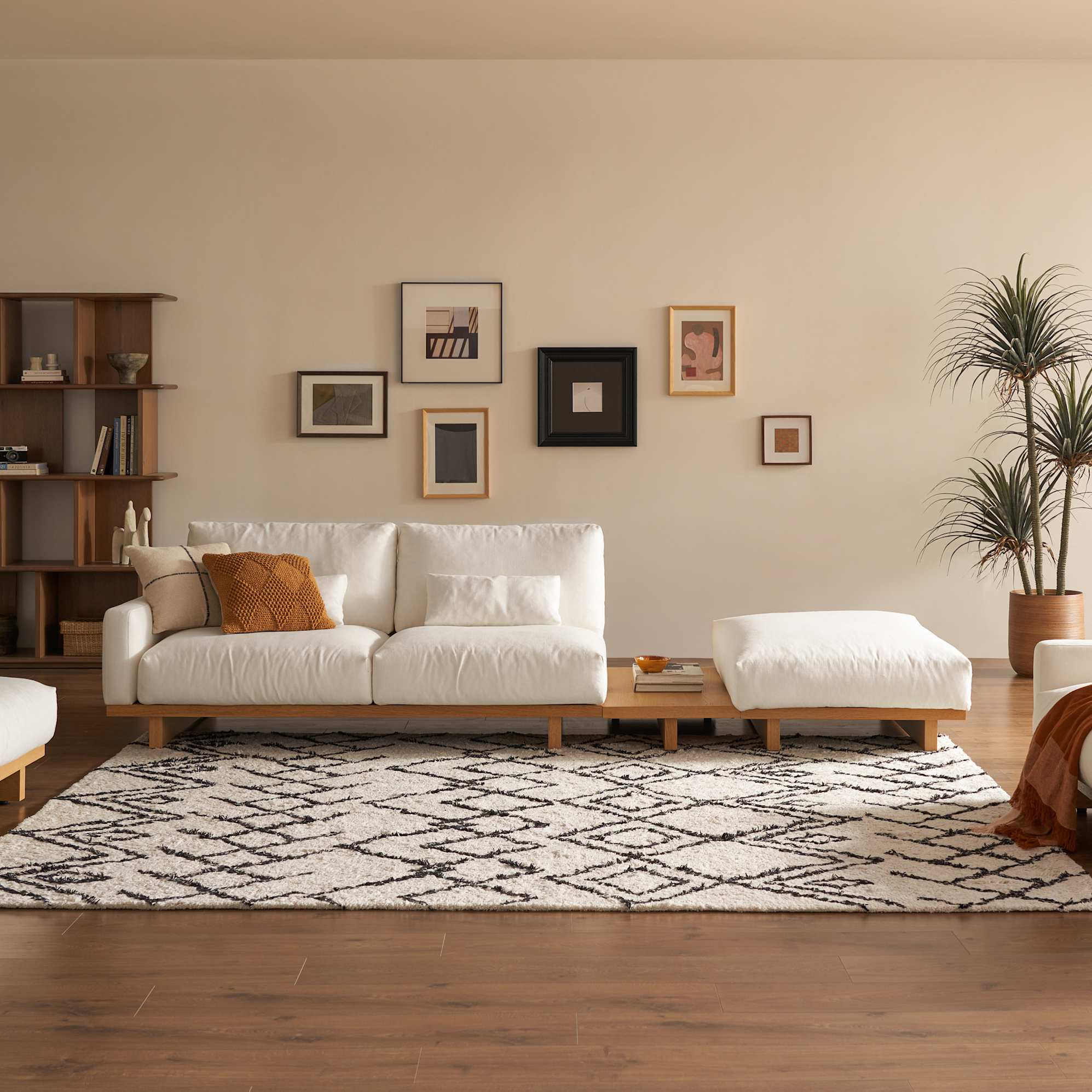 Mori Performance Fabric Side Ottoman 3
