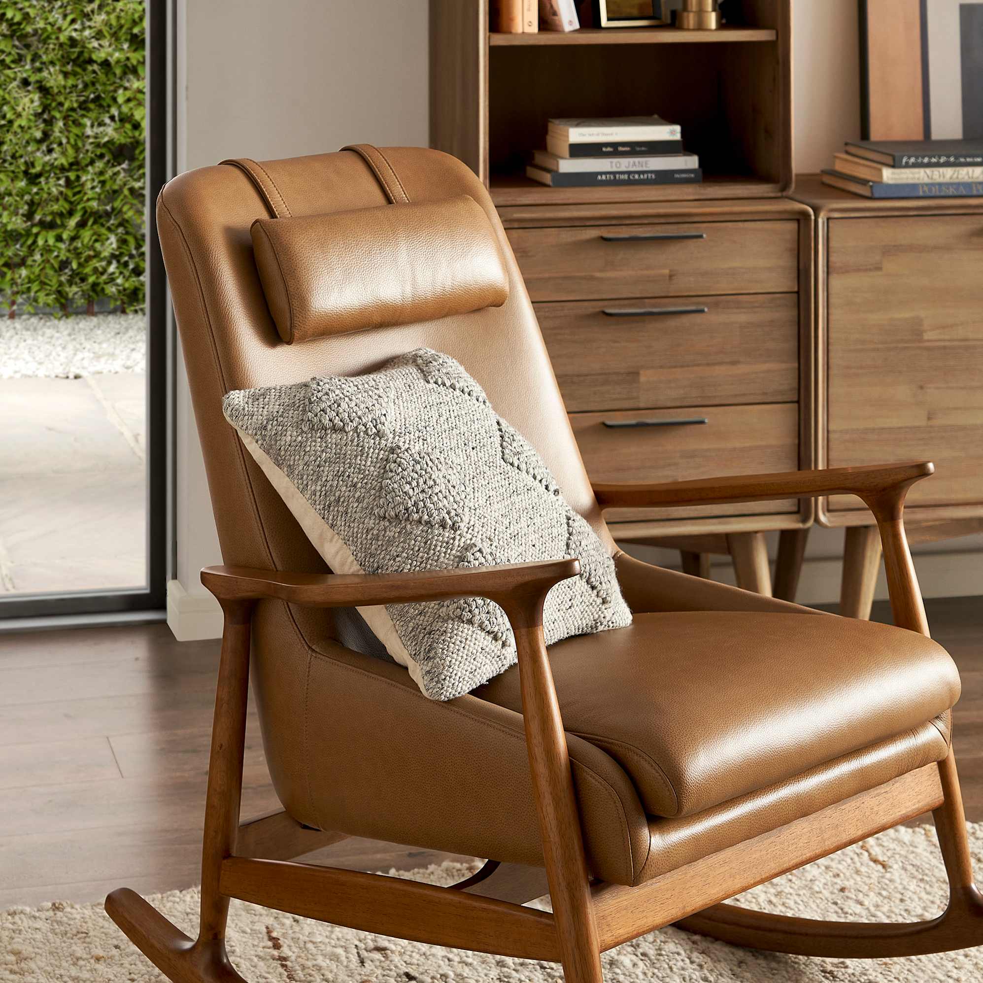 Desmond Rocking Armchair with Ottoman 2