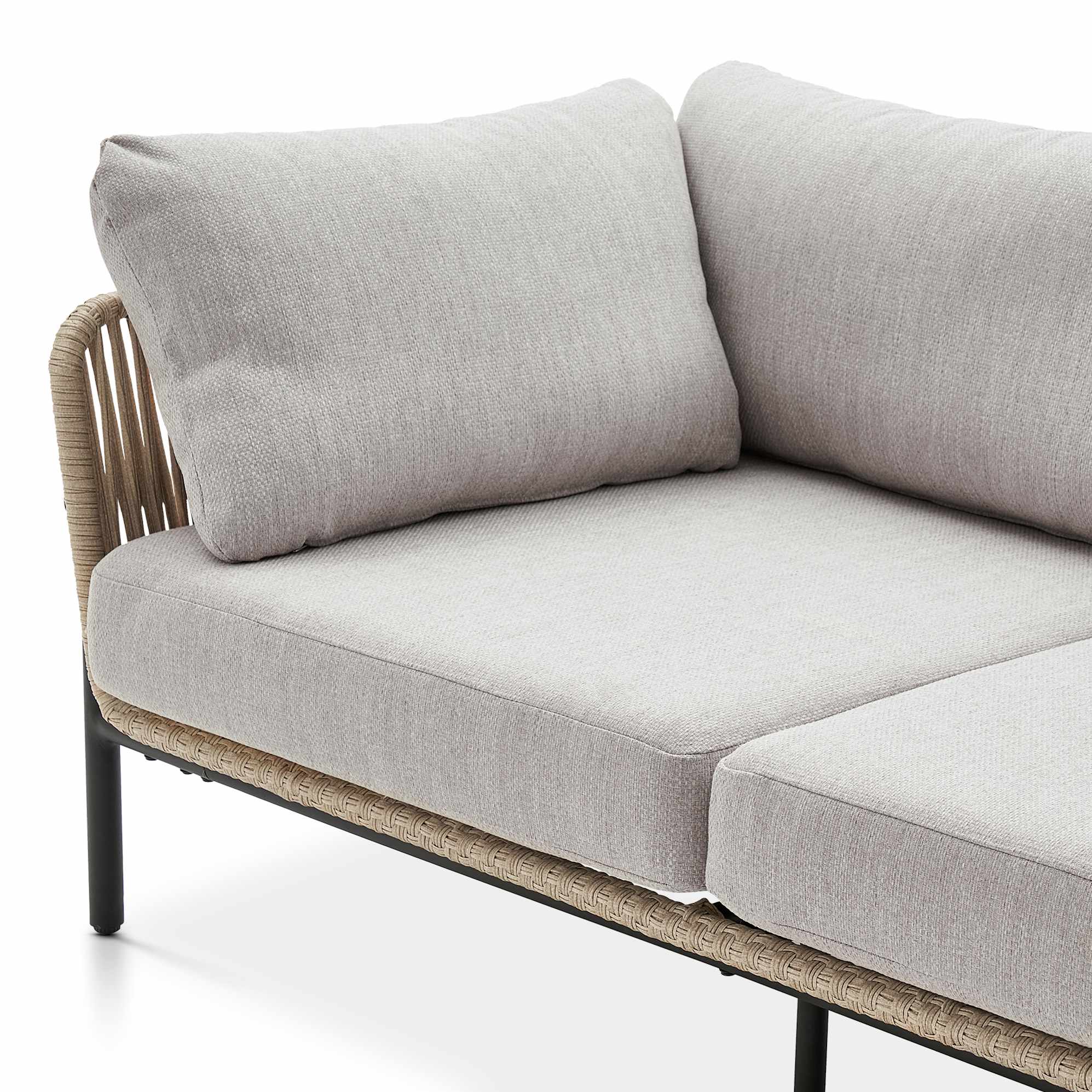 Sierra Outdoor Extended L-Shape Sectional Couch 2