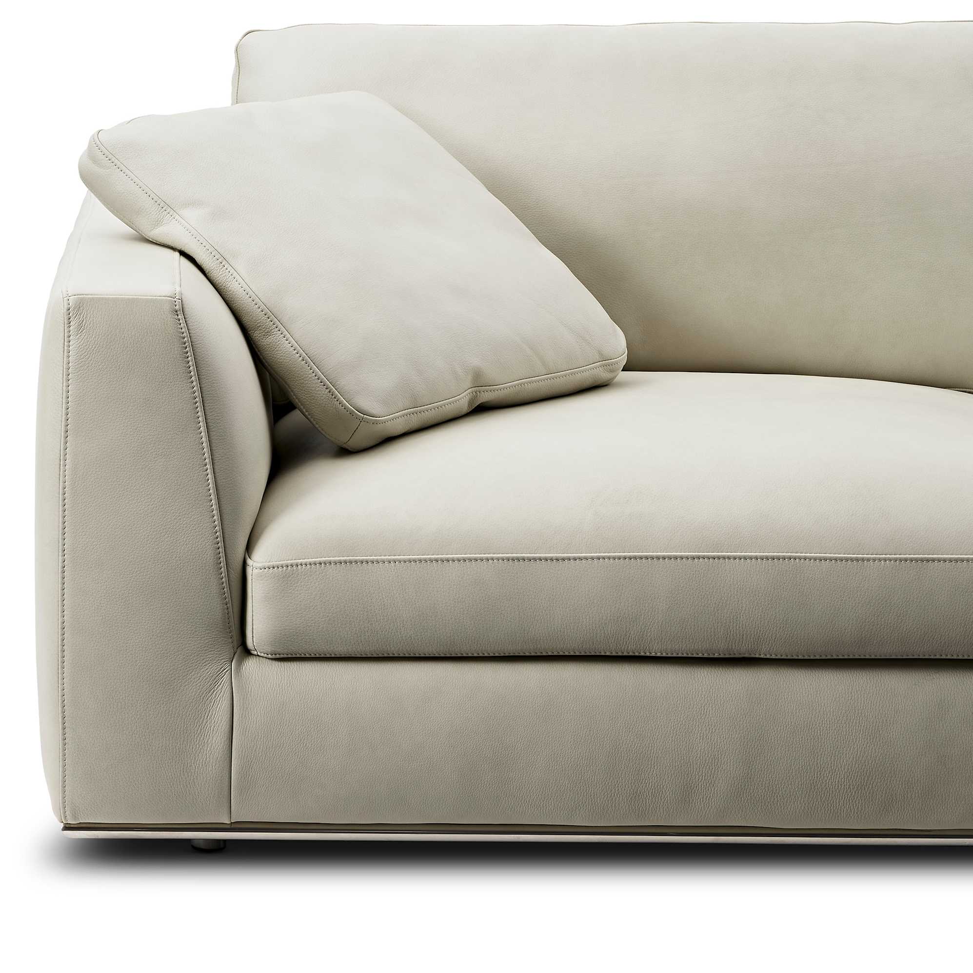 Hamilton Leather Round Chaise Sectional Sofa 4