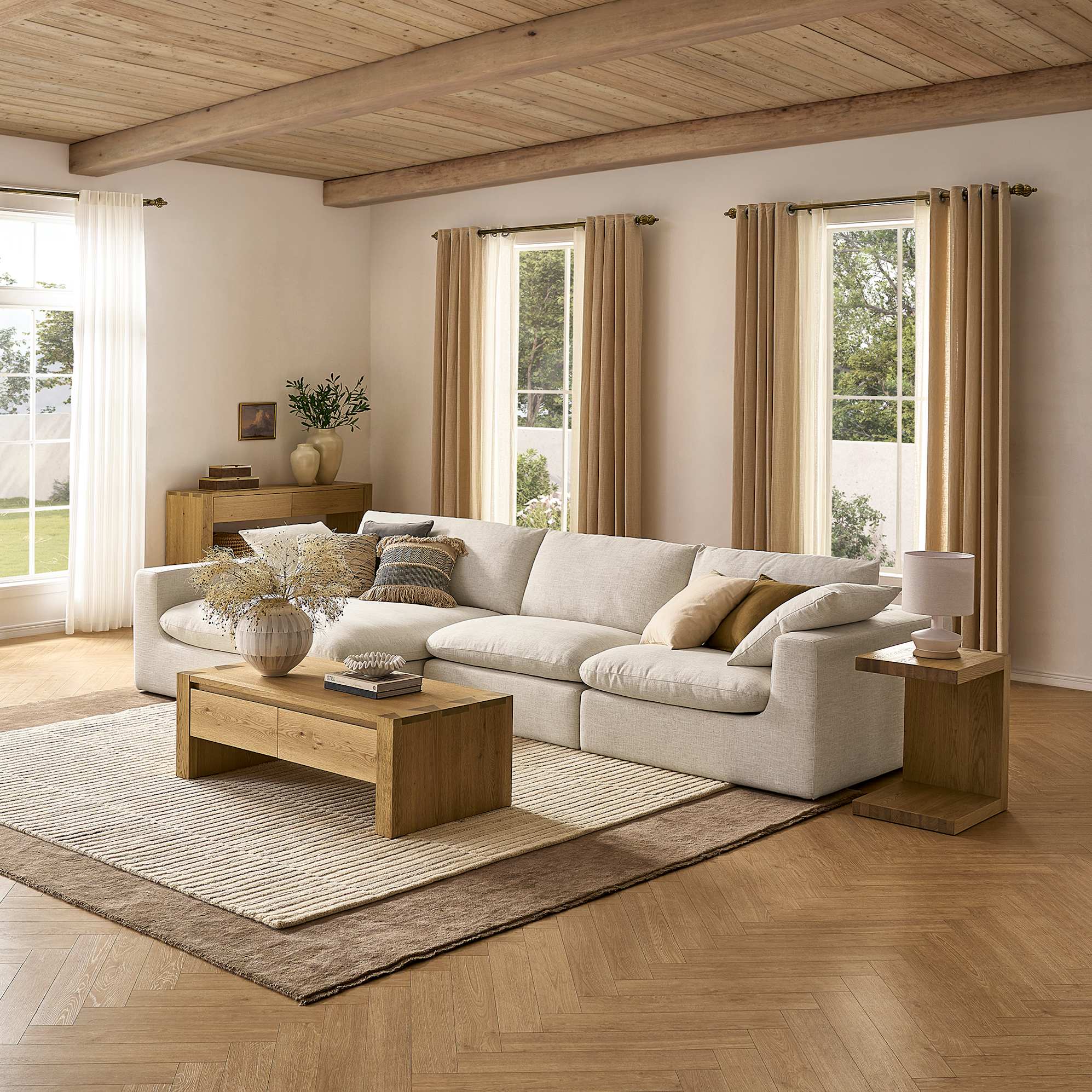Dawson Wide Chaise Sectional Sofa 3