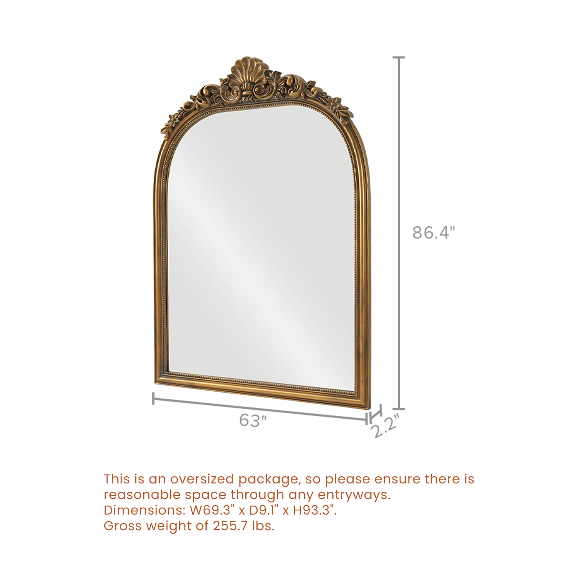 Nadine Oversized Floor Mirror 4