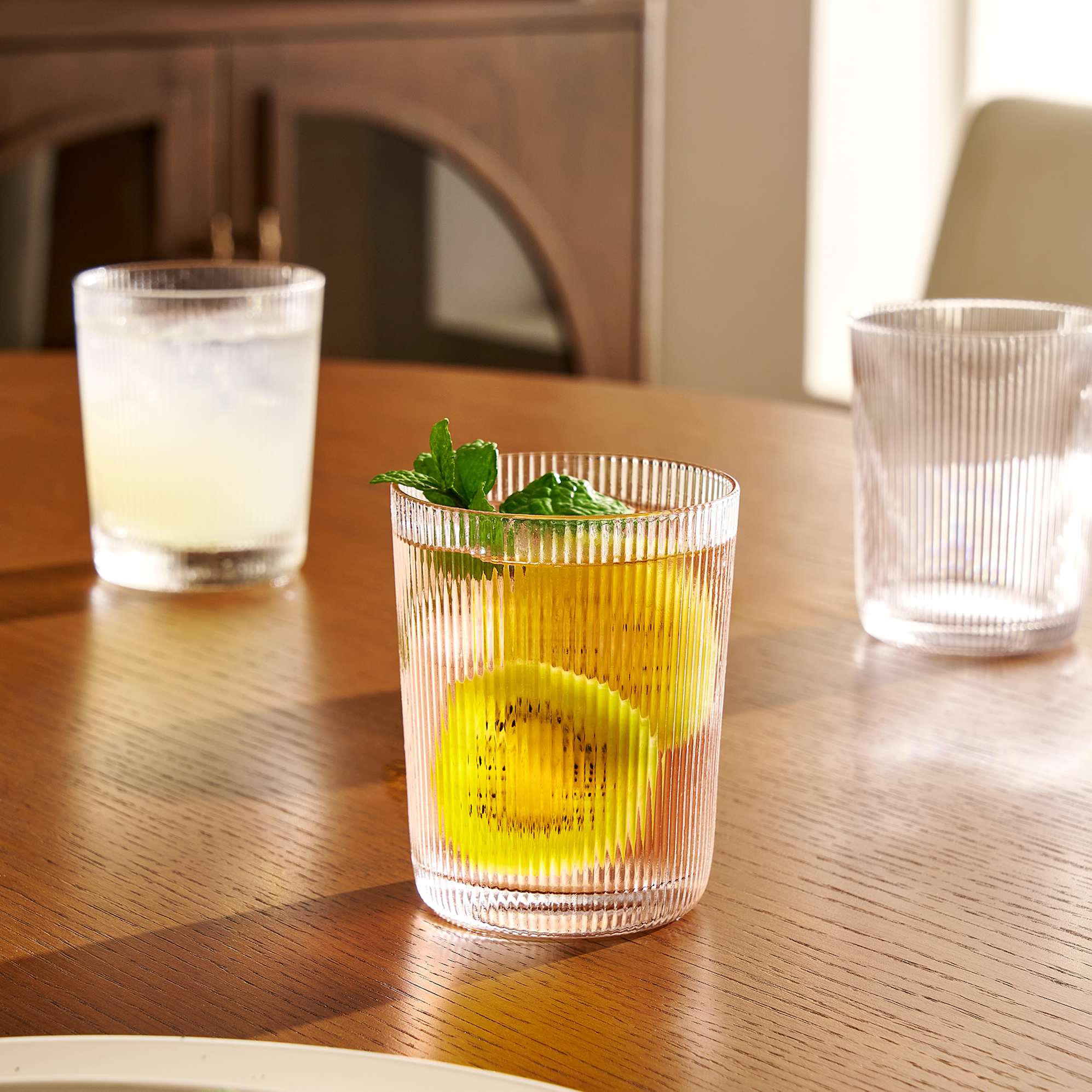 Flute Short Drinking Glasses, Set of 4 3