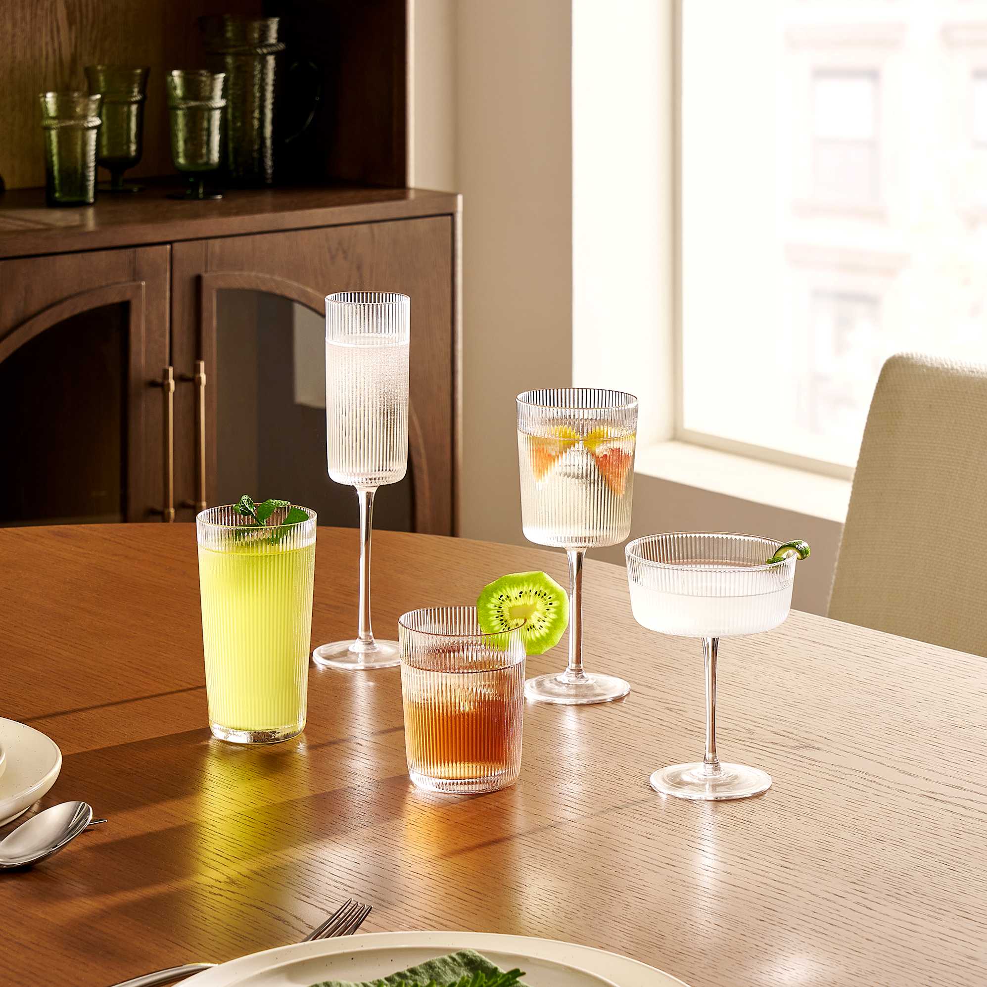 Flute Coupe Glasses, Set of 4 2