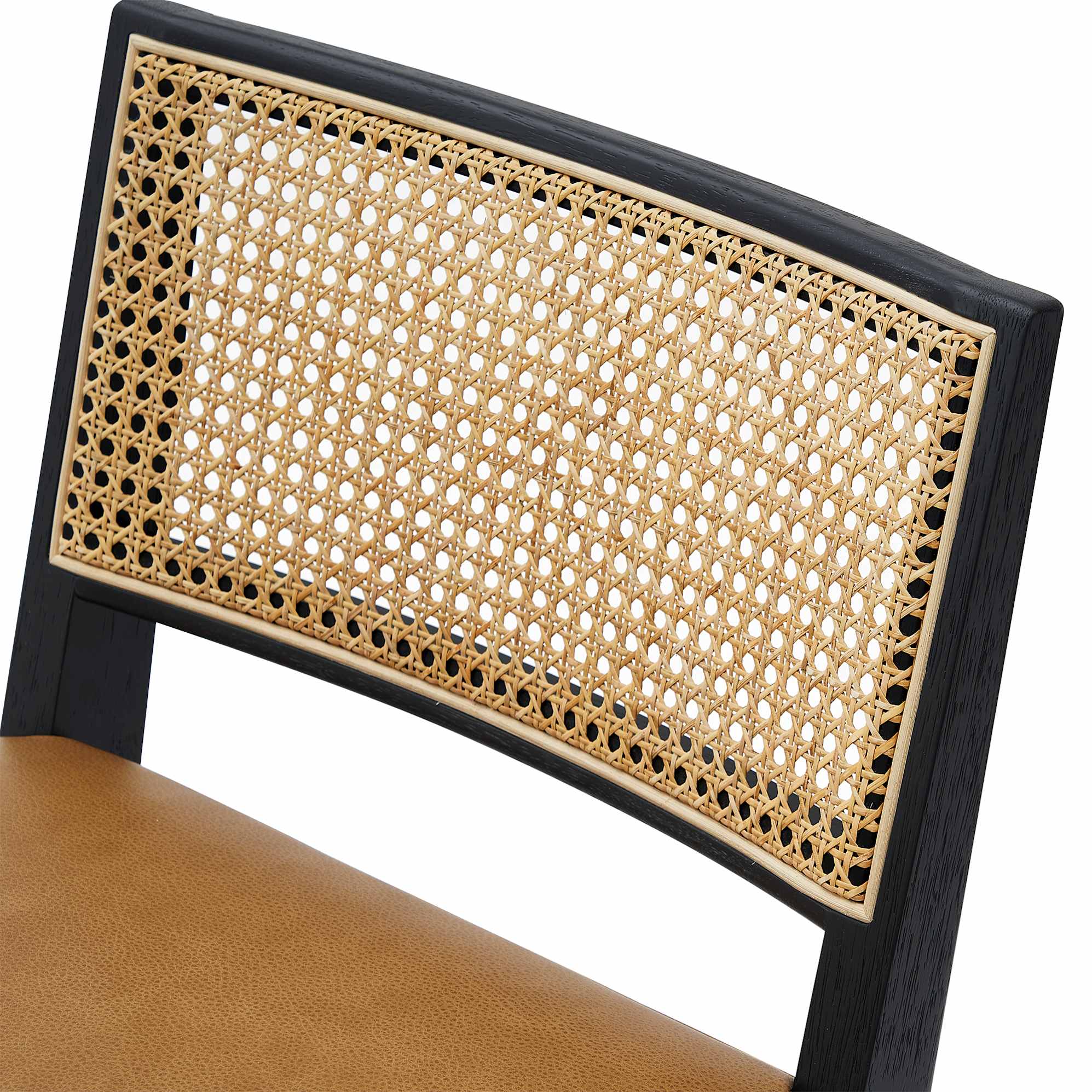 Sloane Cane and Leather Counter Stool 4