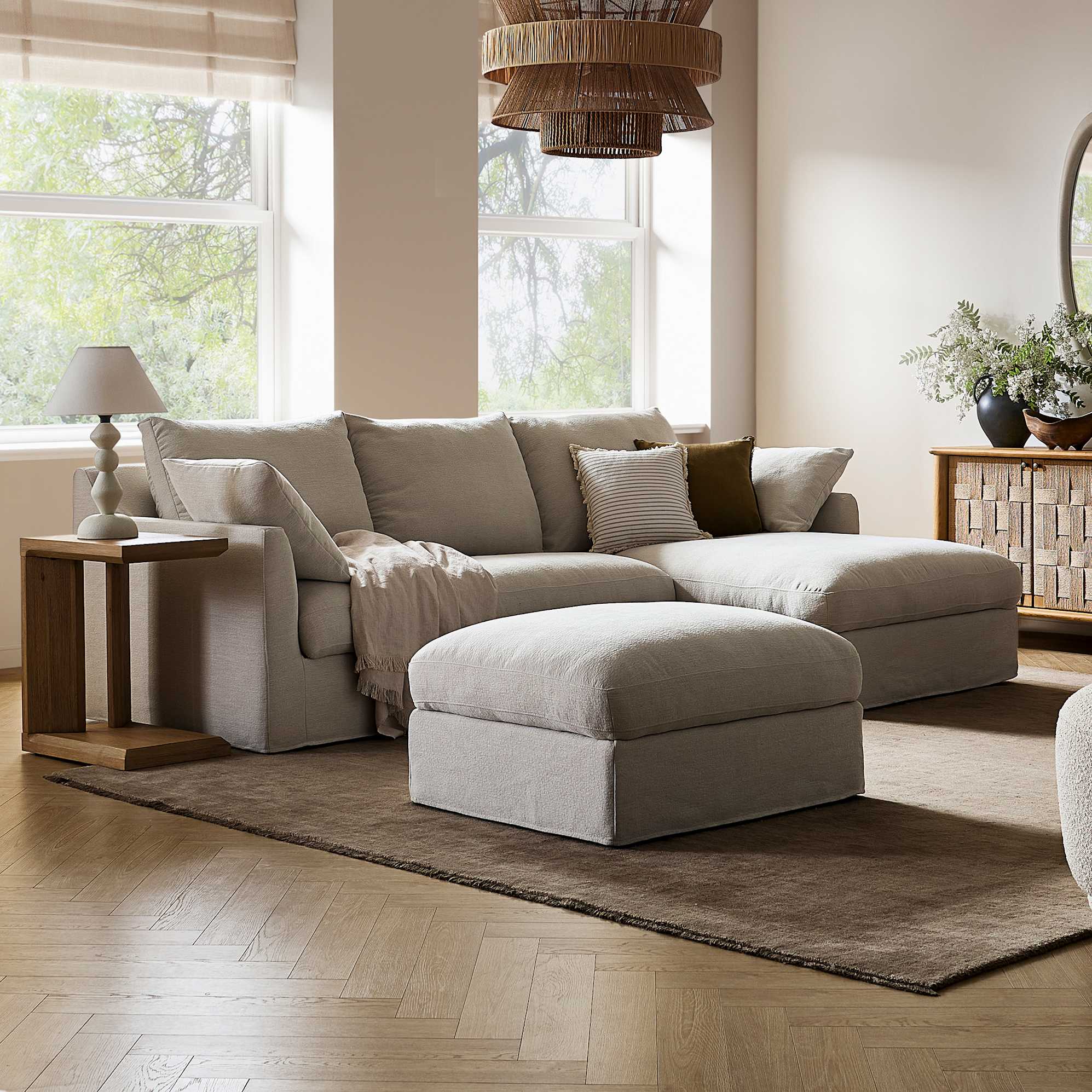 Agnes Slipcover Storage Left Arm 2 Seater Couch 3