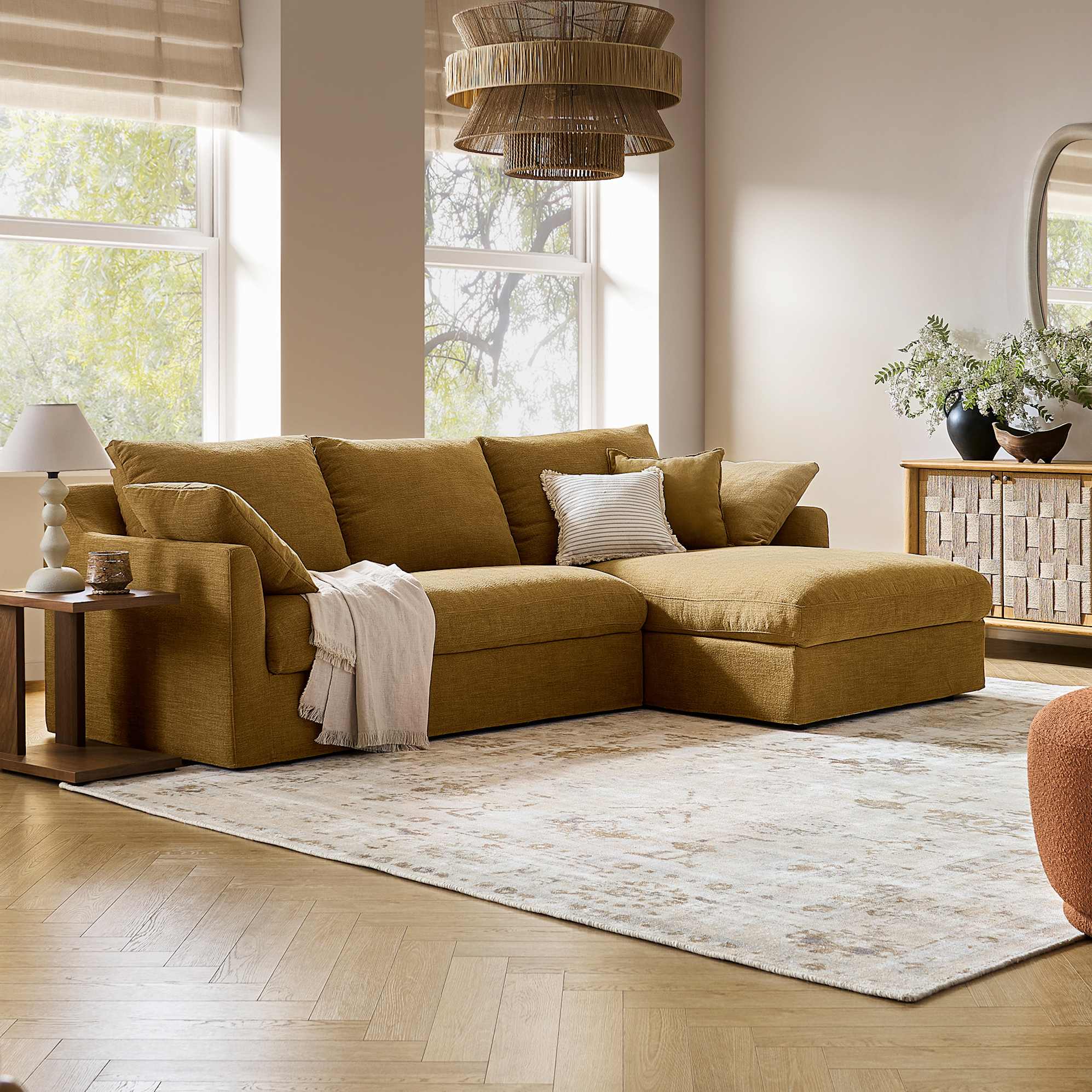 Agnes Slipcover Storage Right Chaise 4