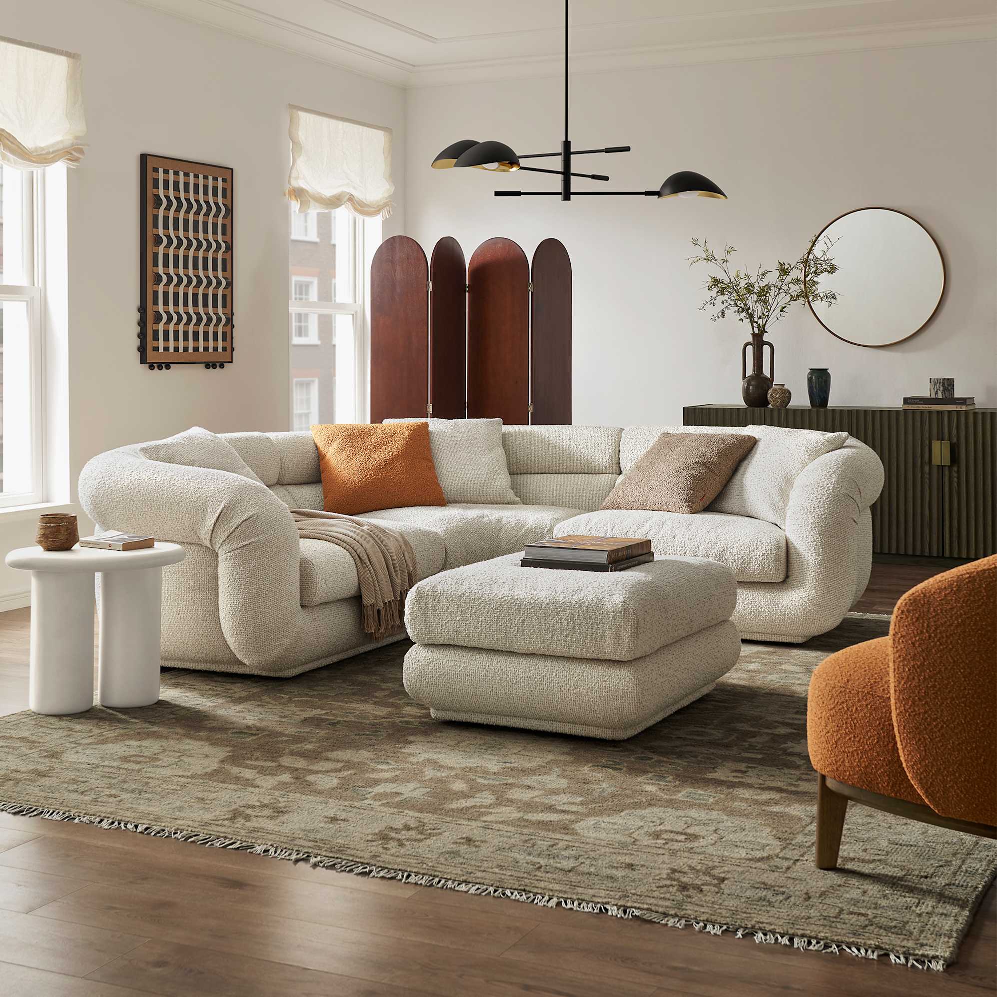 Solari Performance Fabric Sectional Sofa 2