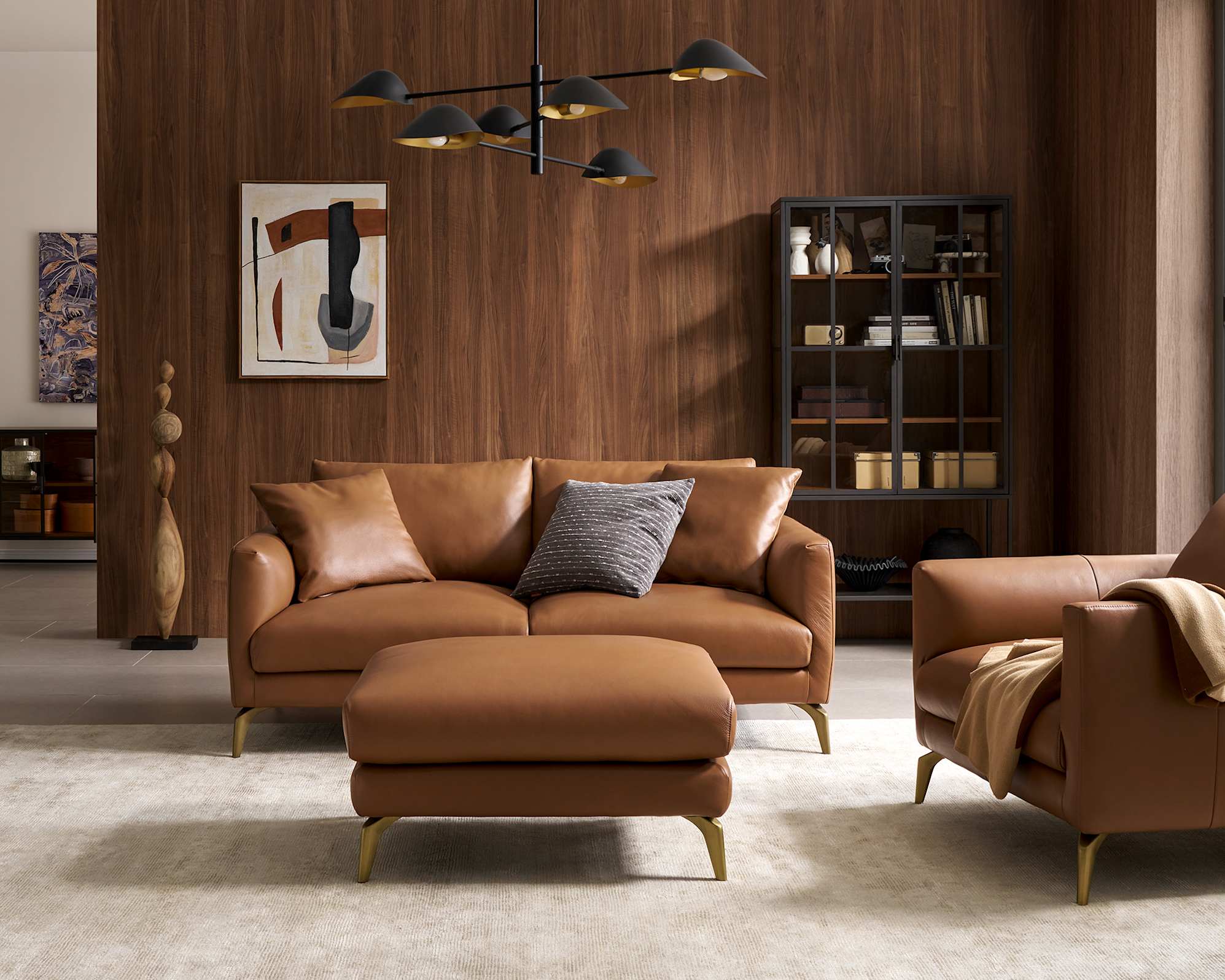 Lena Leather Ottoman 2