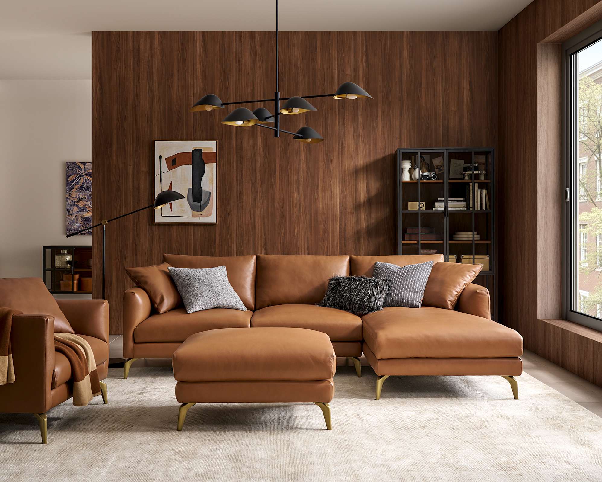 Lena Leather Ottoman 3
