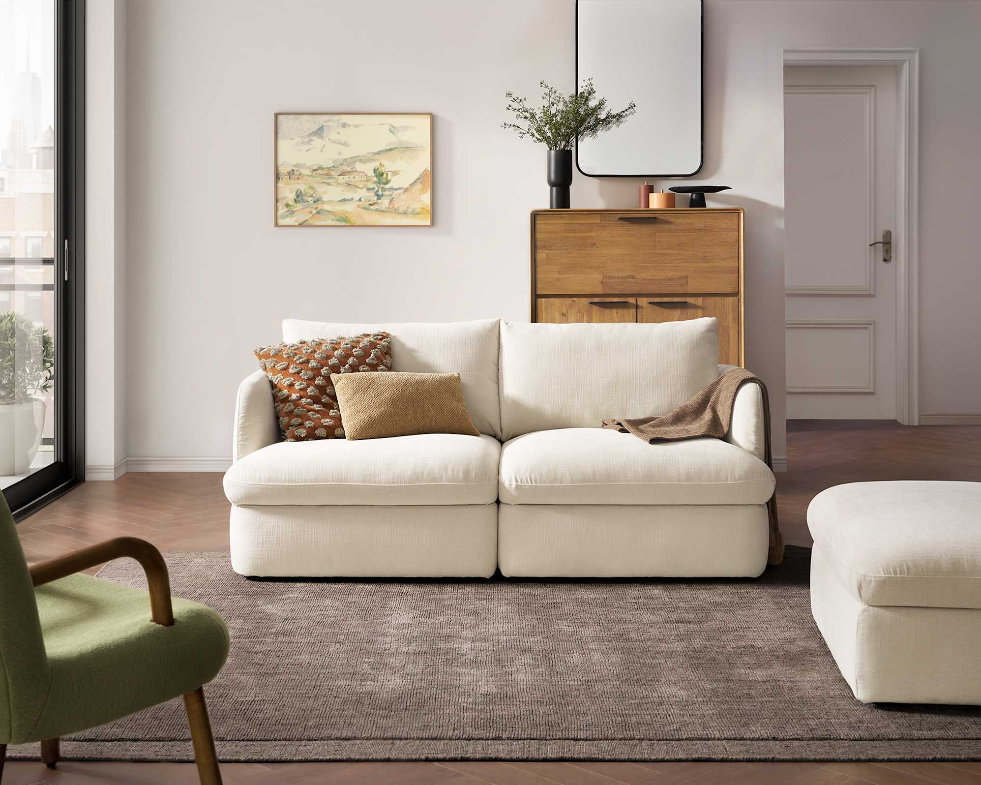 Ollie Storage Sofa with Ottoman 4