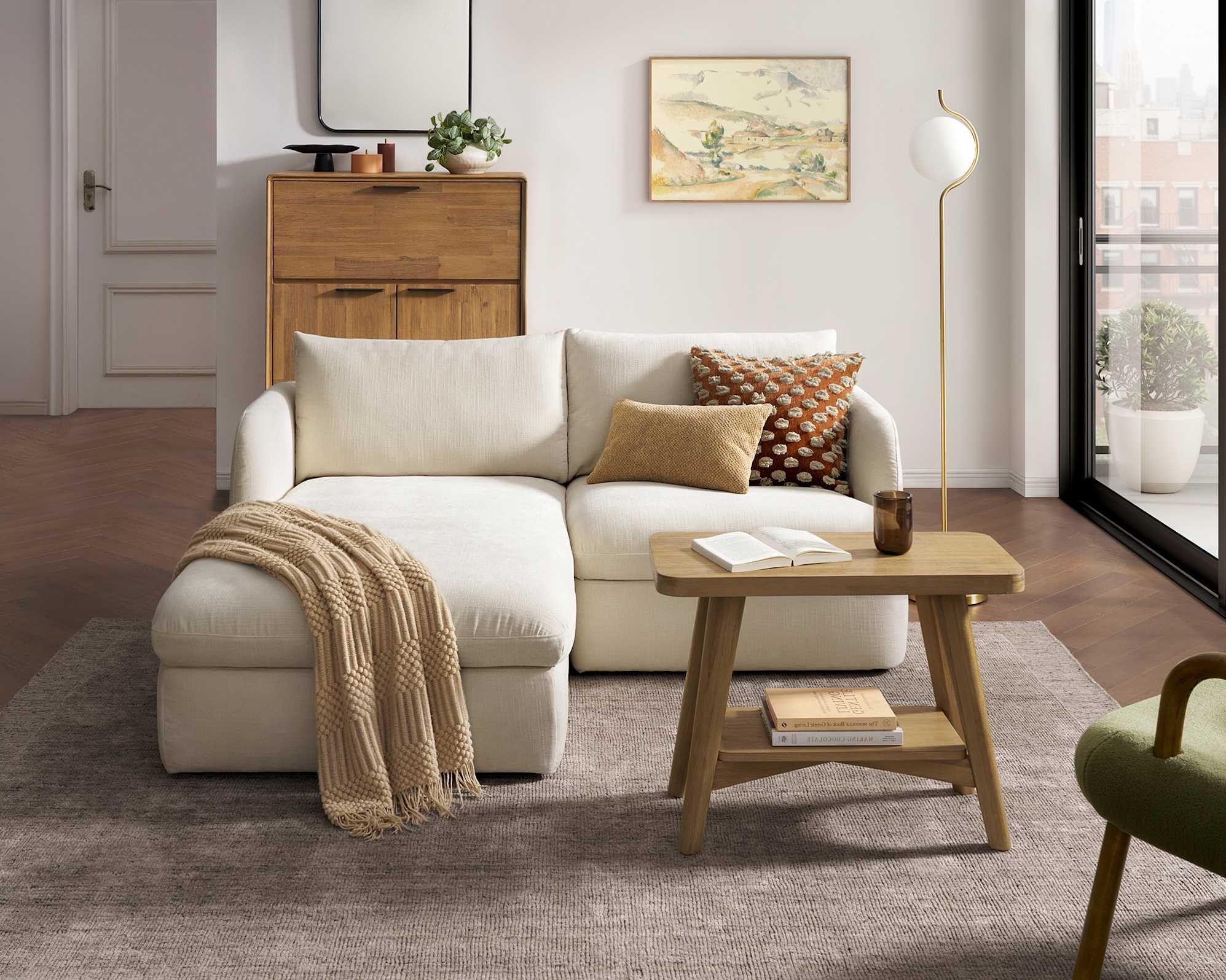 Ollie Storage Left Arm Chaise 3