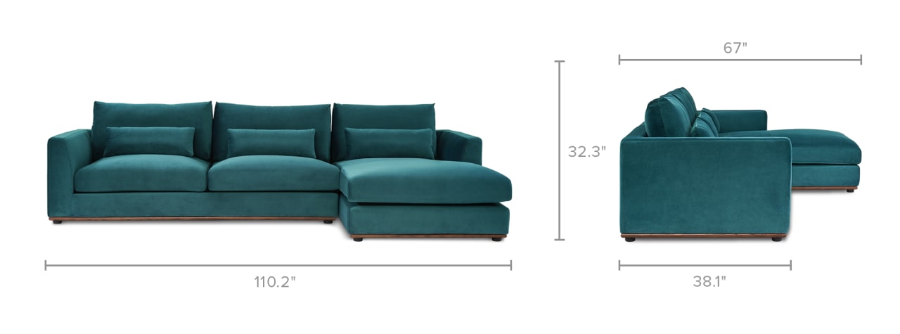 Alfie Chaise Sectional Sofa Castlery US