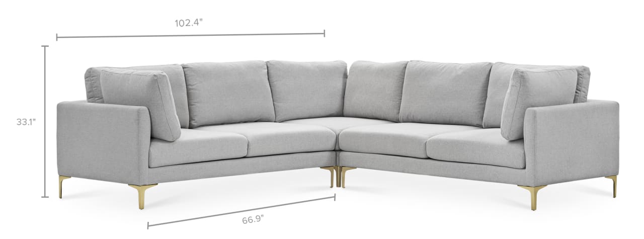 Castlery adams store chaise sectional sofa