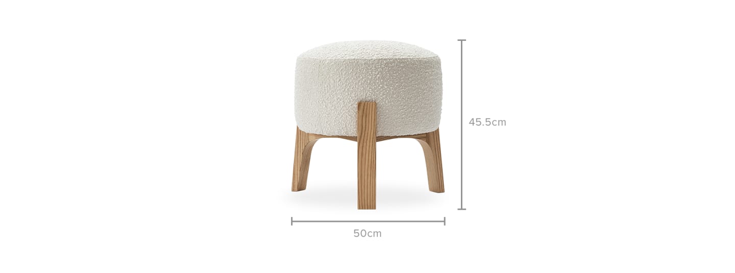 Boucle stool ottoman deals
