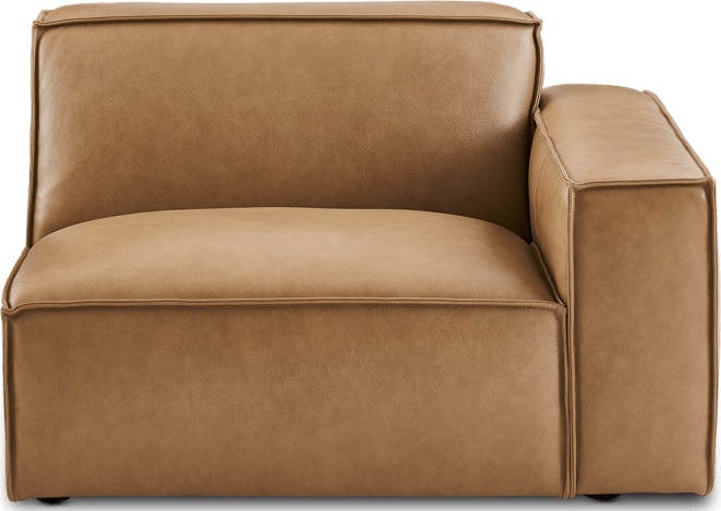 Wellington Large Square Arm Leather Pillow Back Couch With Nails - Club  Furniture