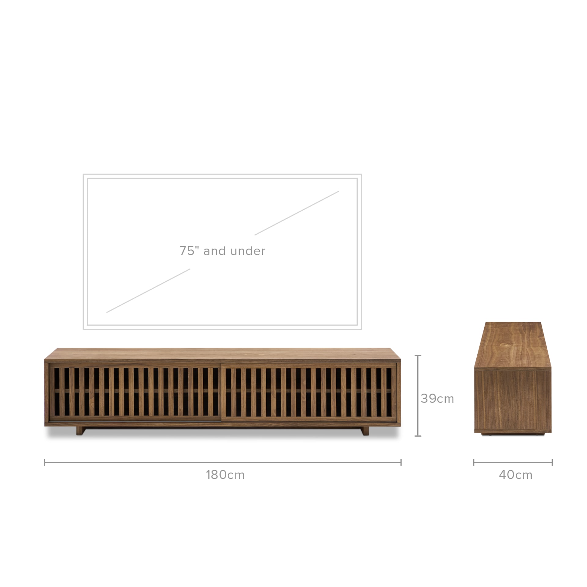 Luka TV Stand, Walnut