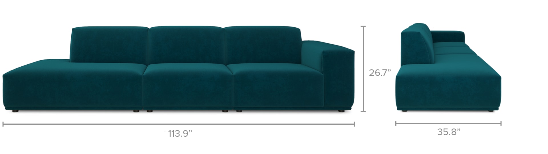 Castlery todd extended shop sofa