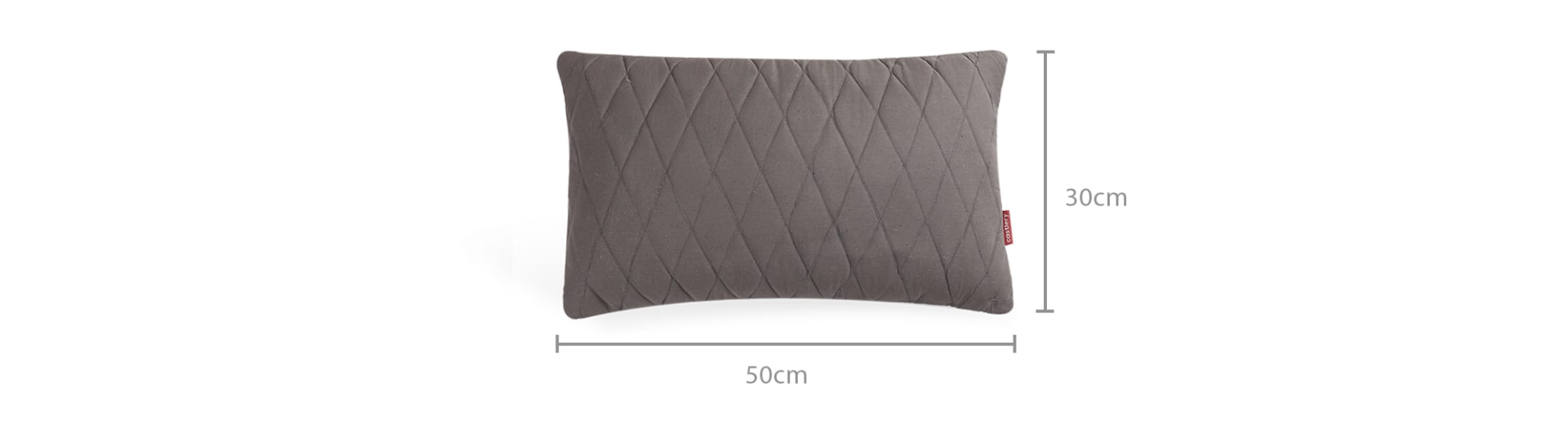 Grey lumbar cushion on sale